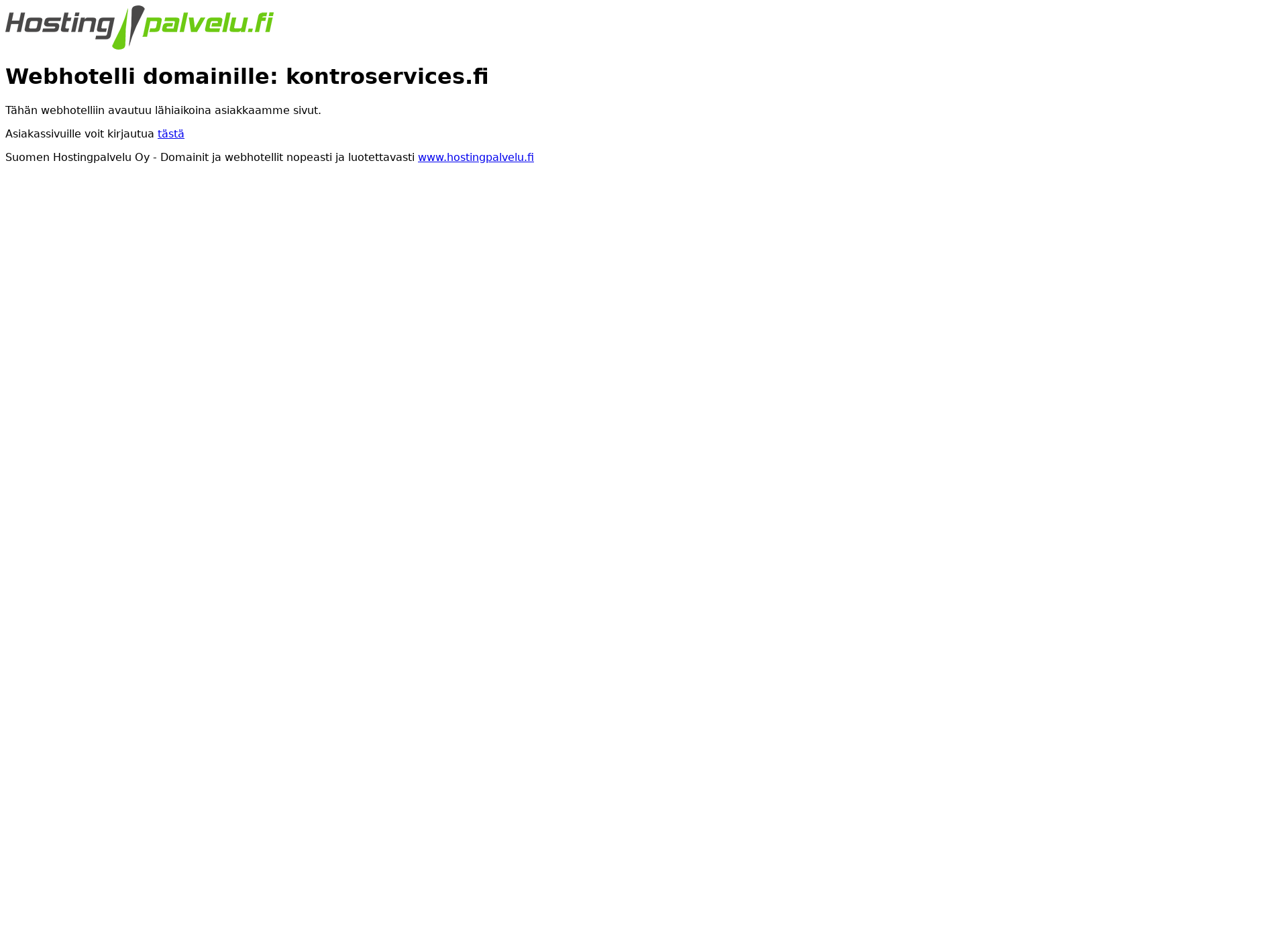 Screenshot for kontroservices.fi