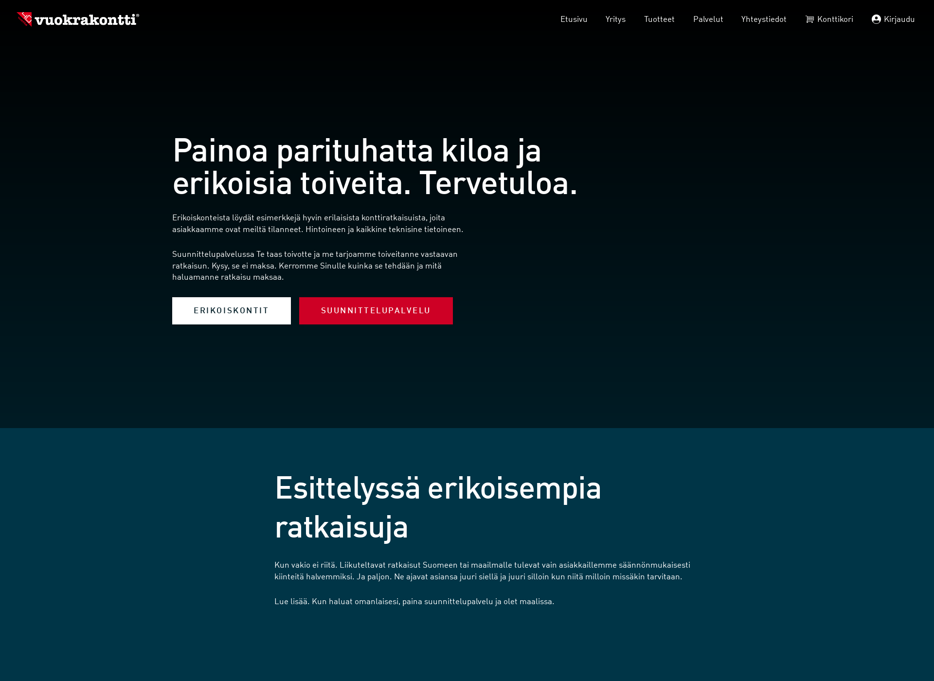 Screenshot for konttiraatali.fi