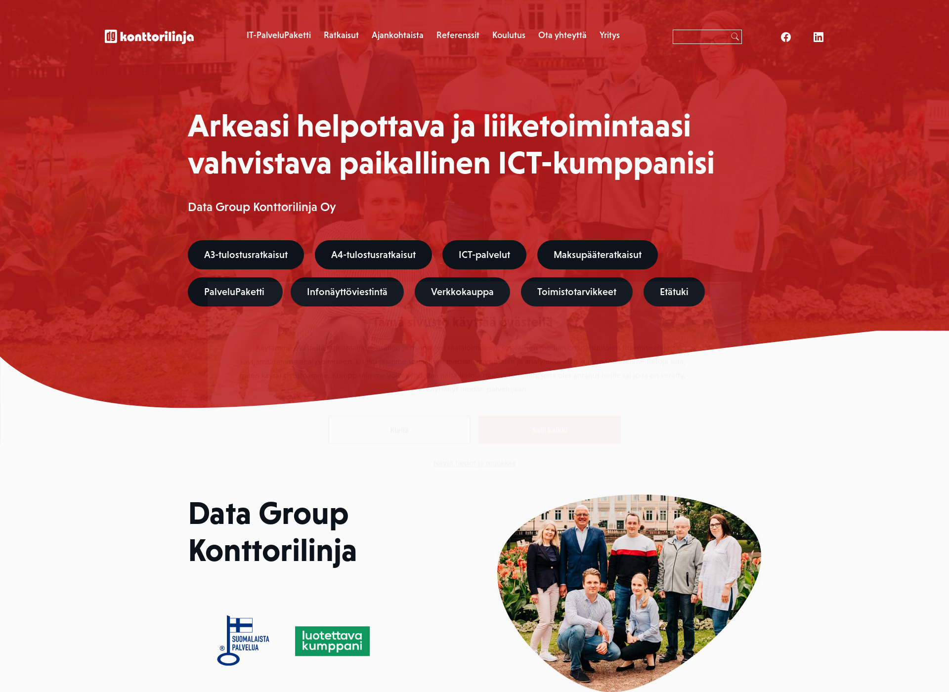 Screenshot for konttorilinja.fi