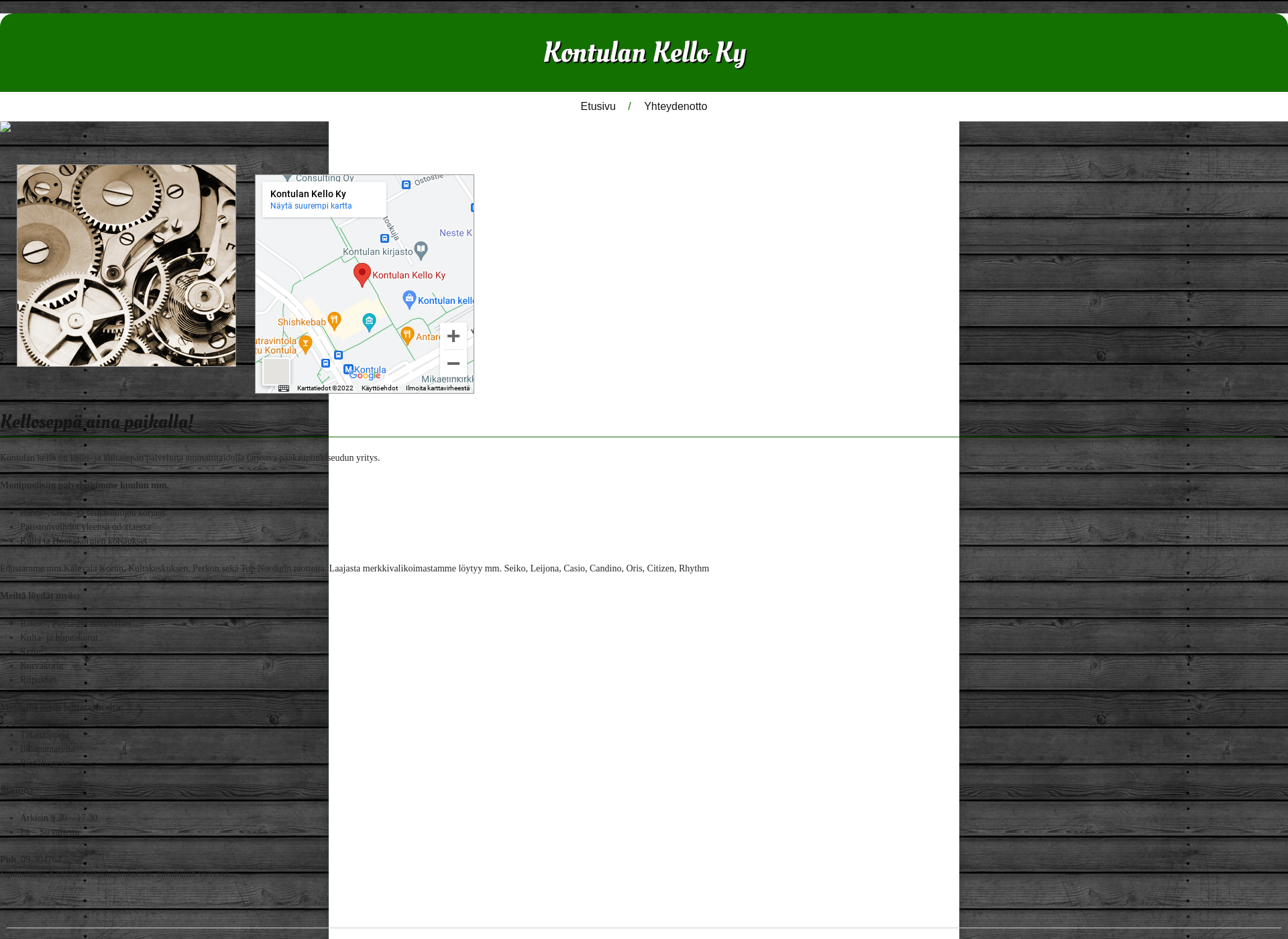 Screenshot for kontulankello.fi