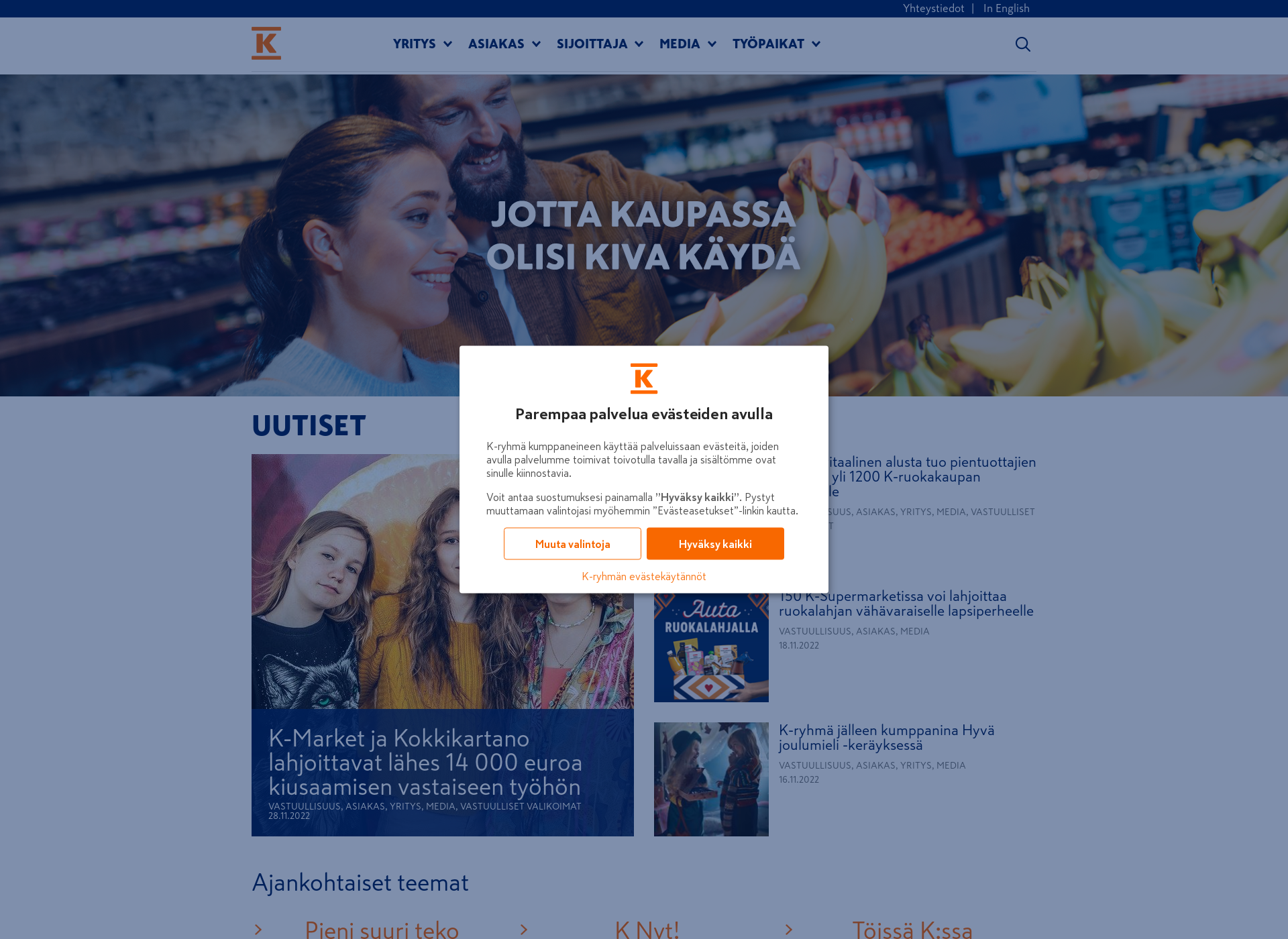 Screenshot for kookenkä.fi