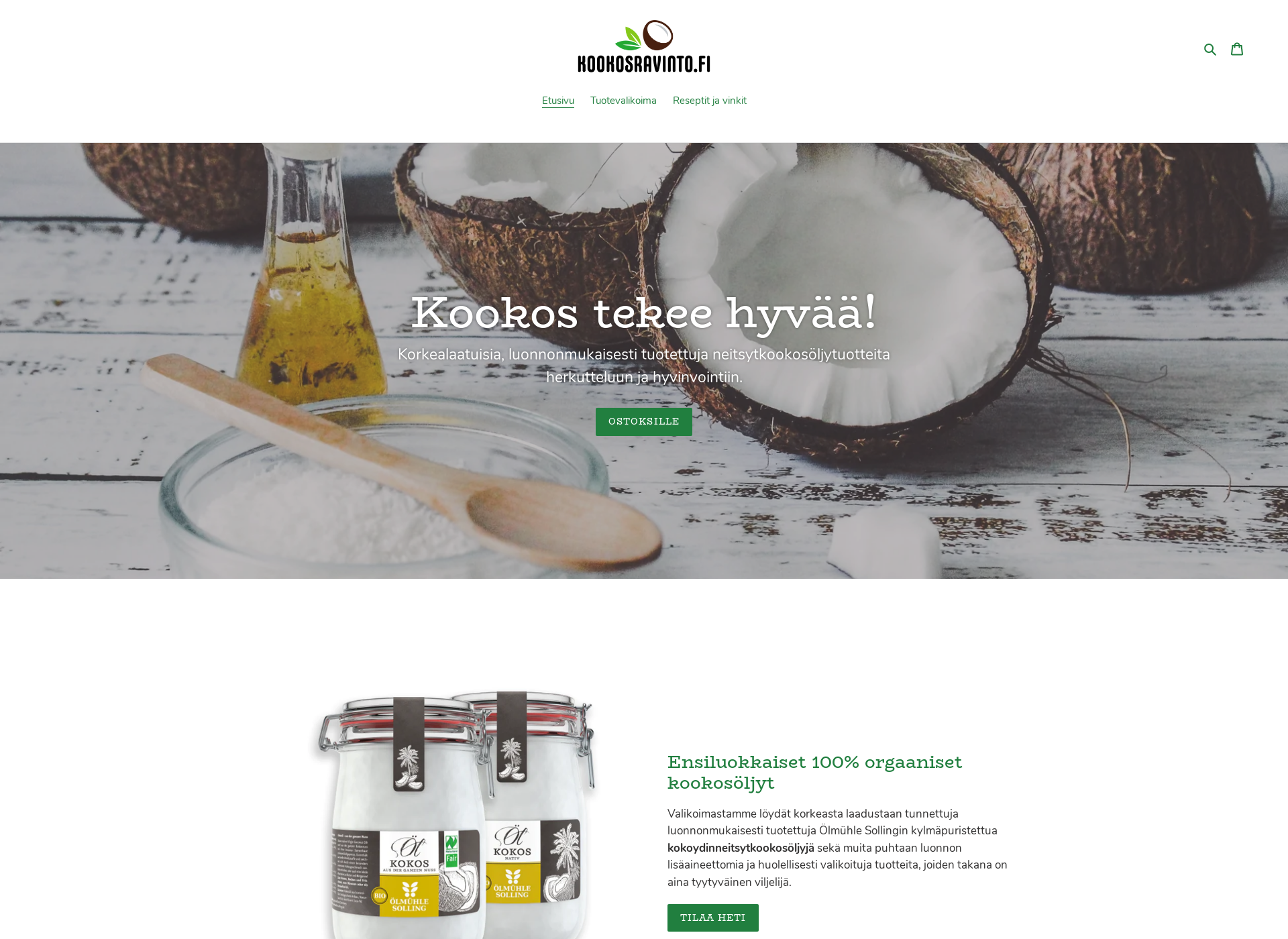 Screenshot for kookosravinto.fi
