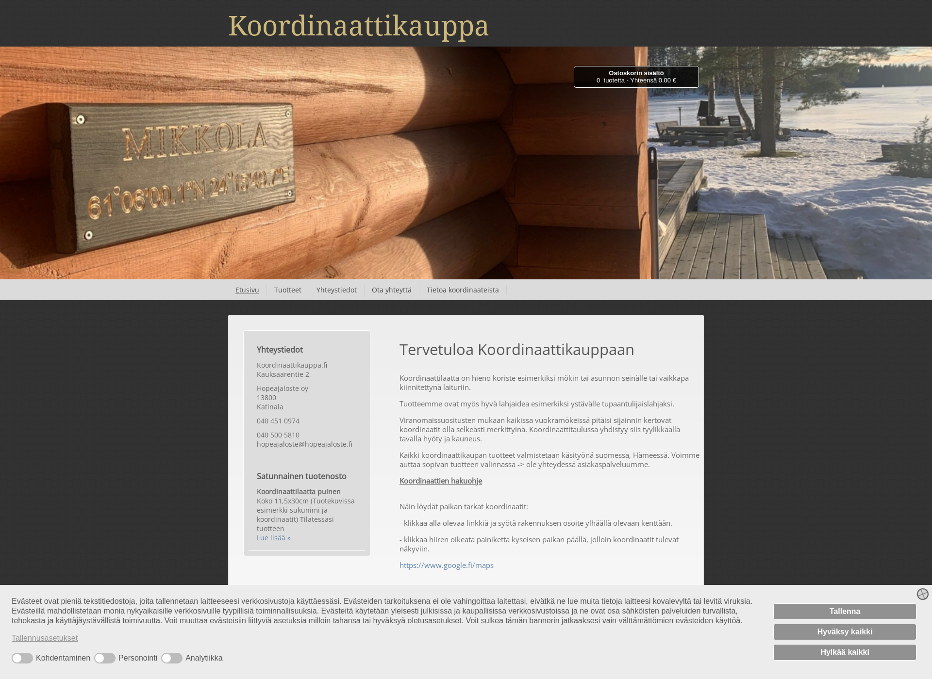 Screenshot for koordinaattikauppa.fi