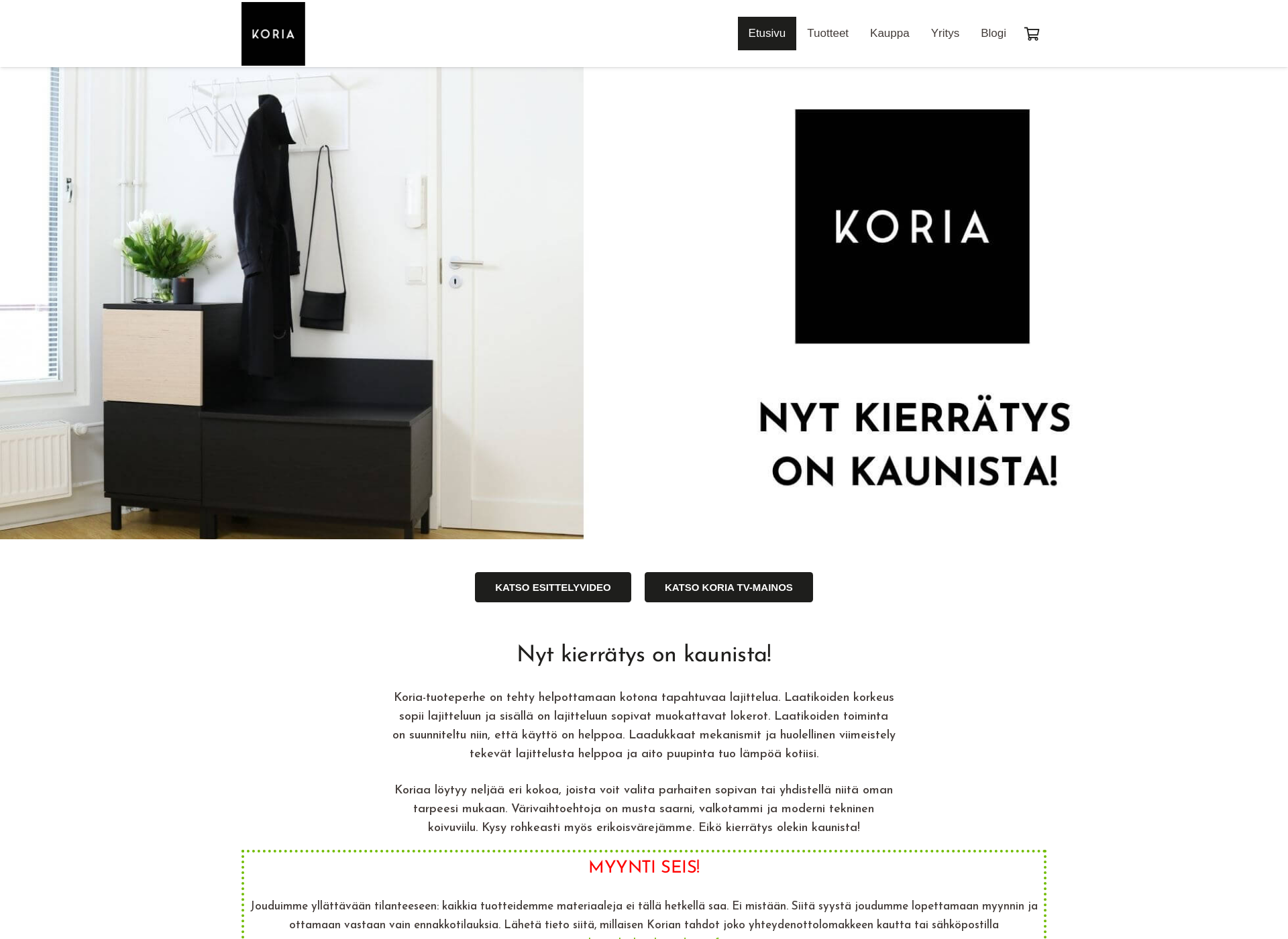 Screenshot for koriadesign.fi