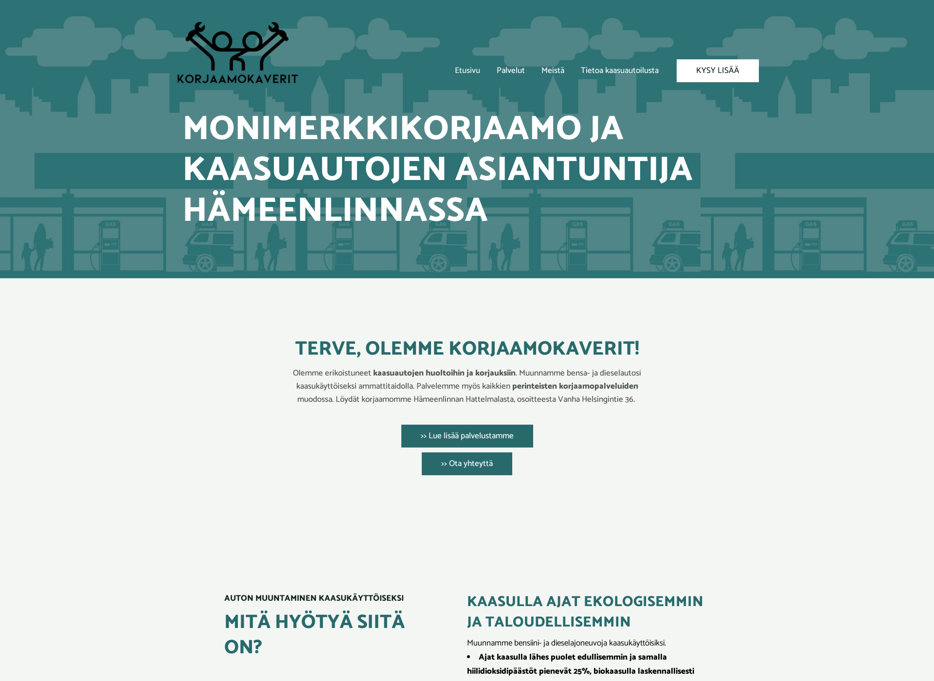 Screenshot for korjaamokaverit.fi
