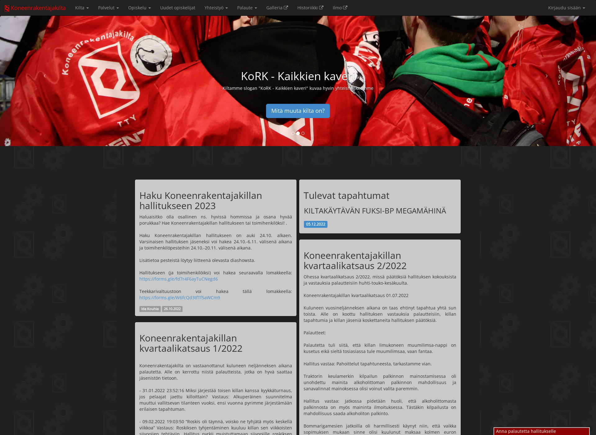 Screenshot for kork.fi