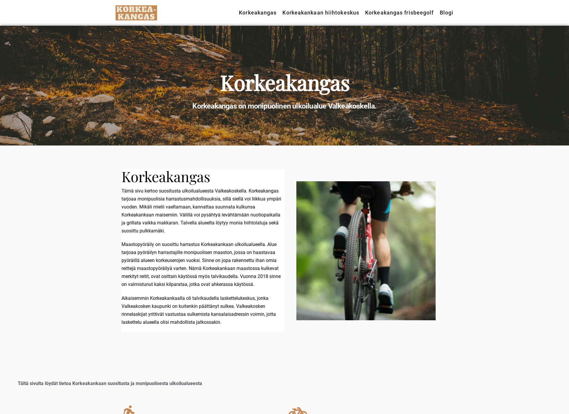 Screenshot for korkeakangas.fi