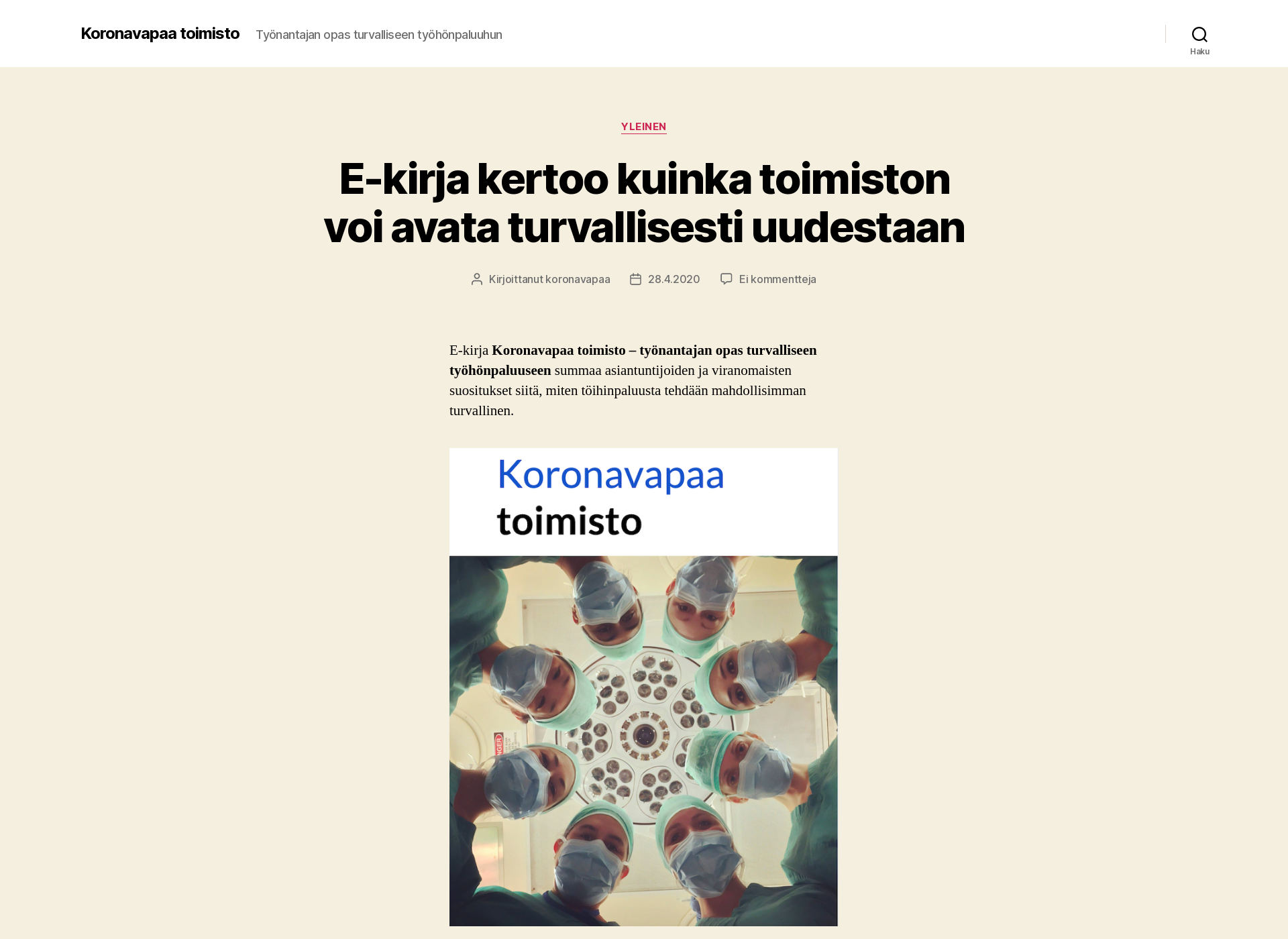 Screenshot for koronavapaa.fi