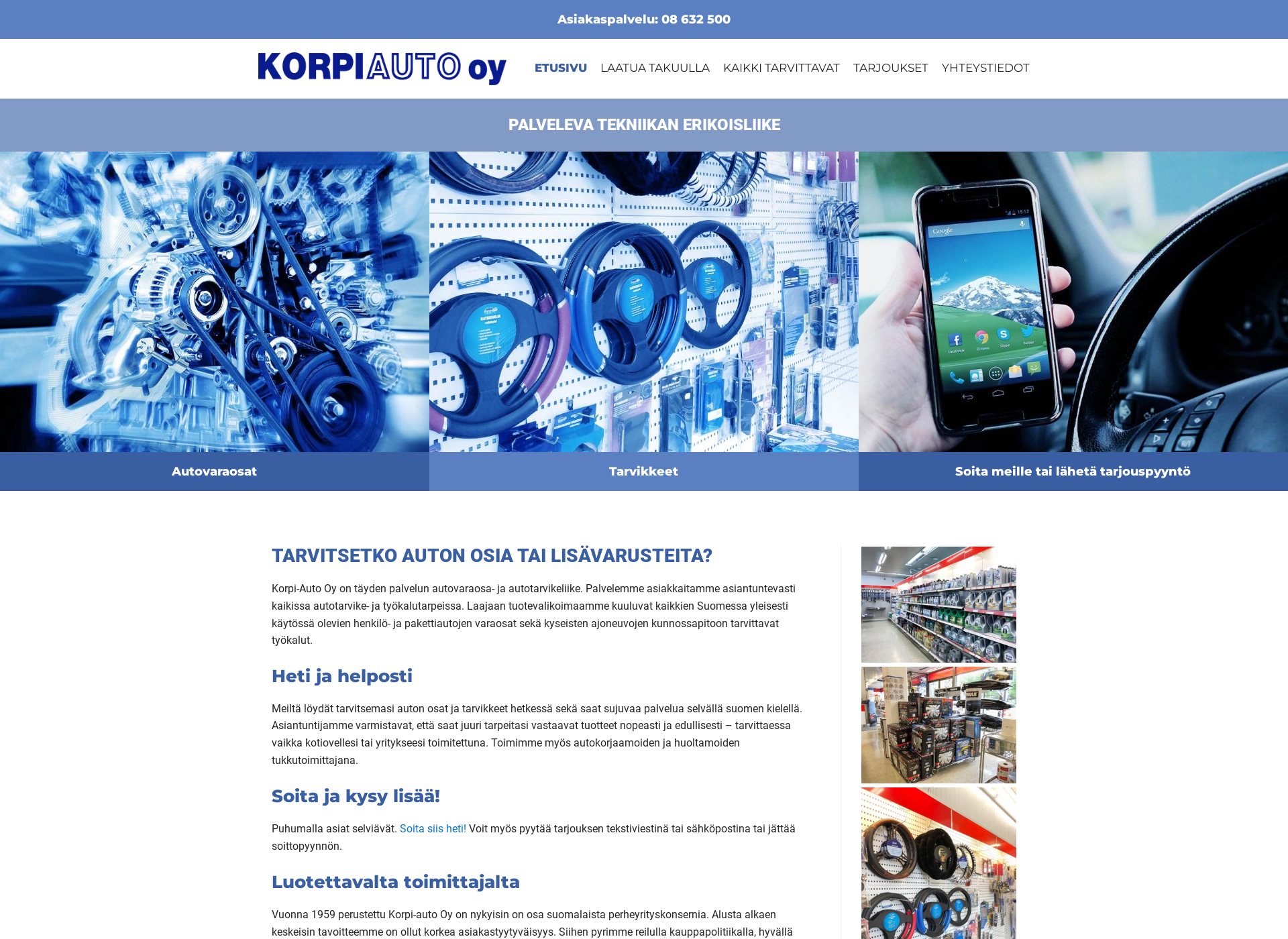 Screenshot for korpiauto.fi