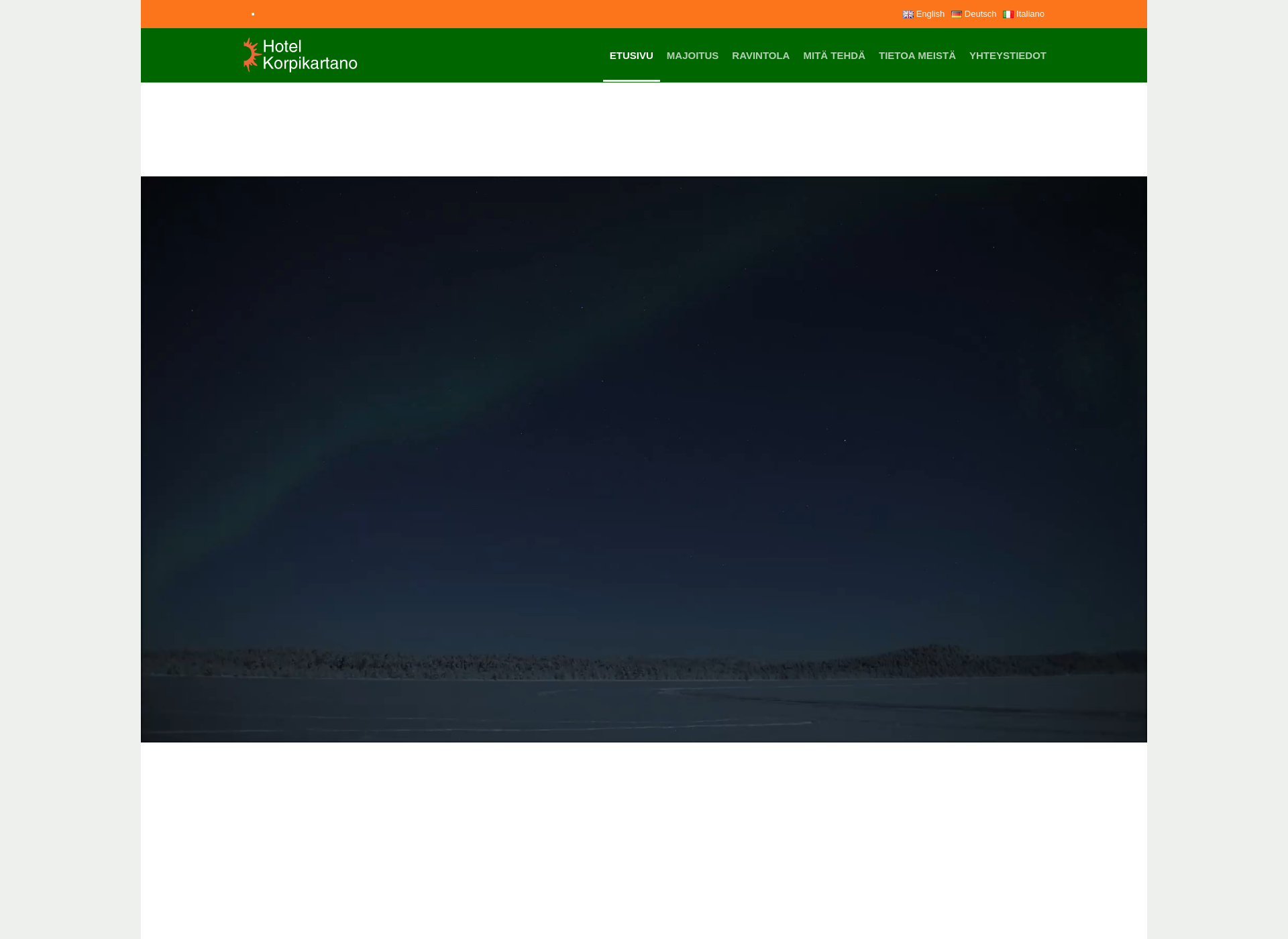 Skärmdump för korpikartano.fi