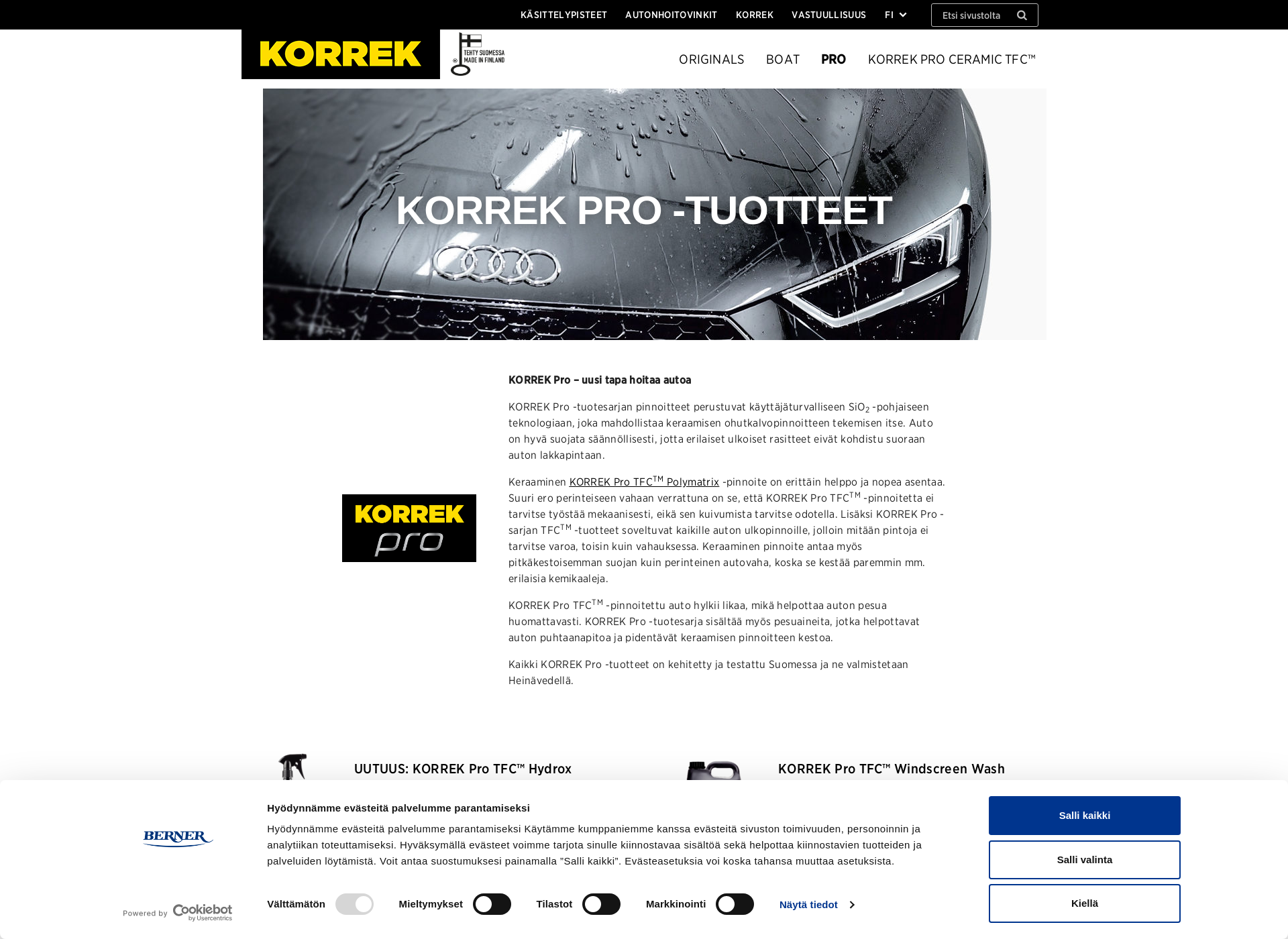 Screenshot for korrekprofessional.fi