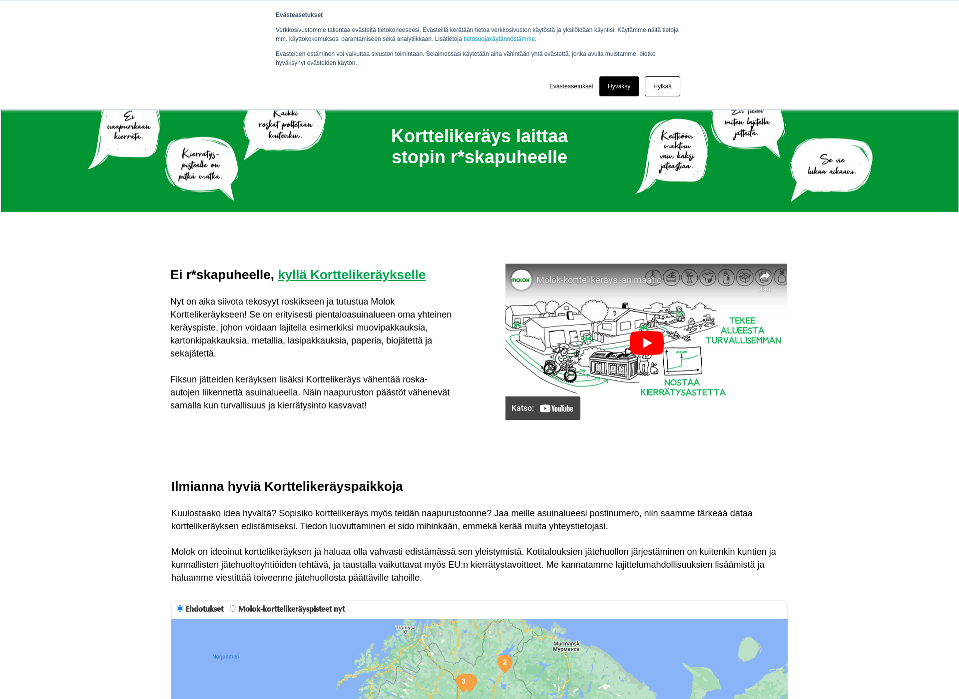 Screenshot for korttelikerays.fi