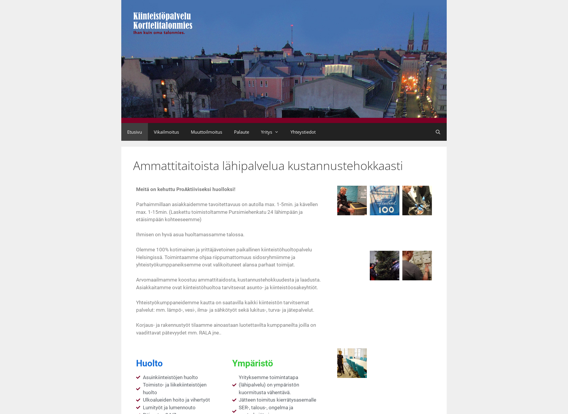 Screenshot for korttelitalonmies.fi