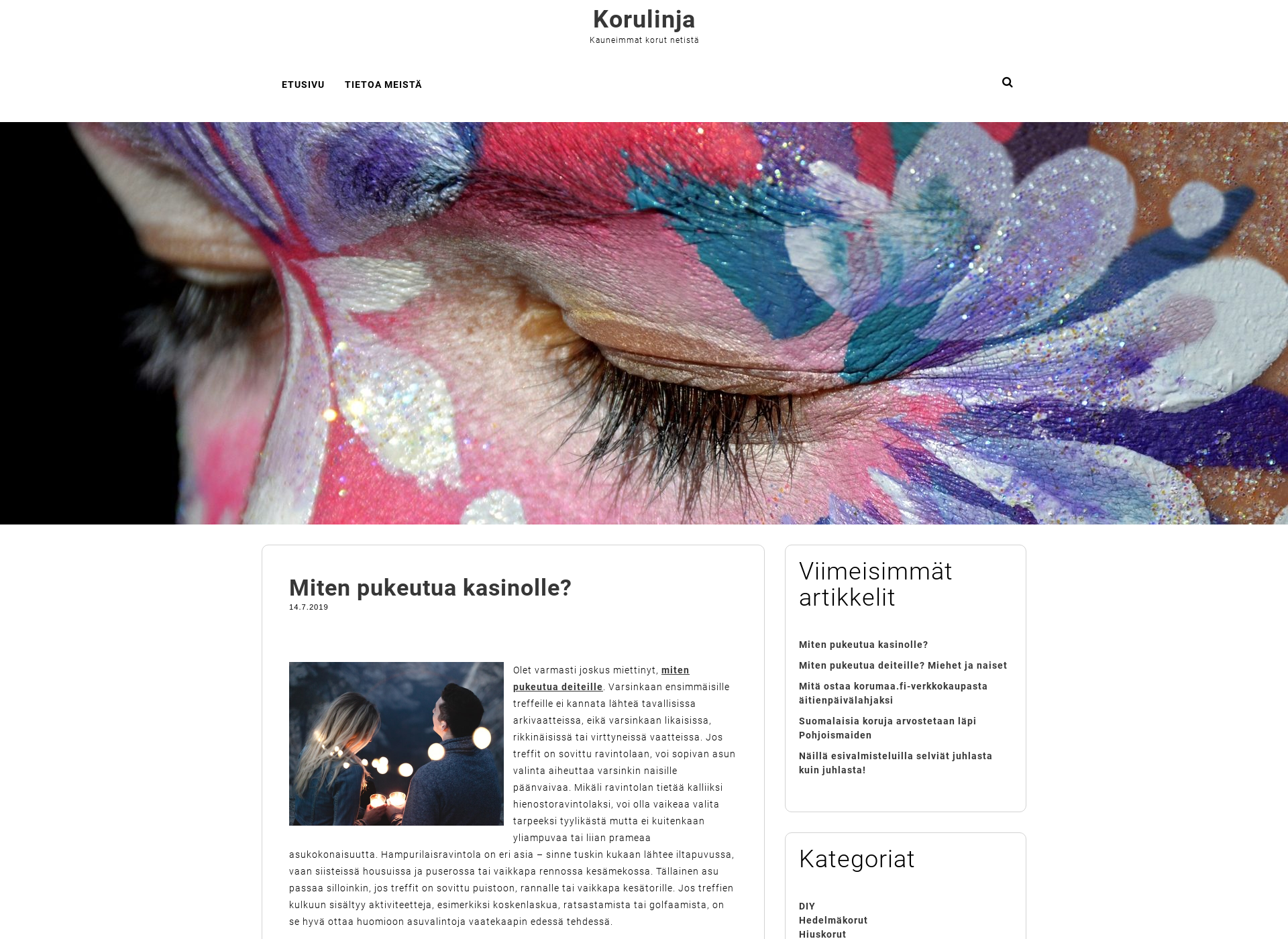 Screenshot for korulinja.fi