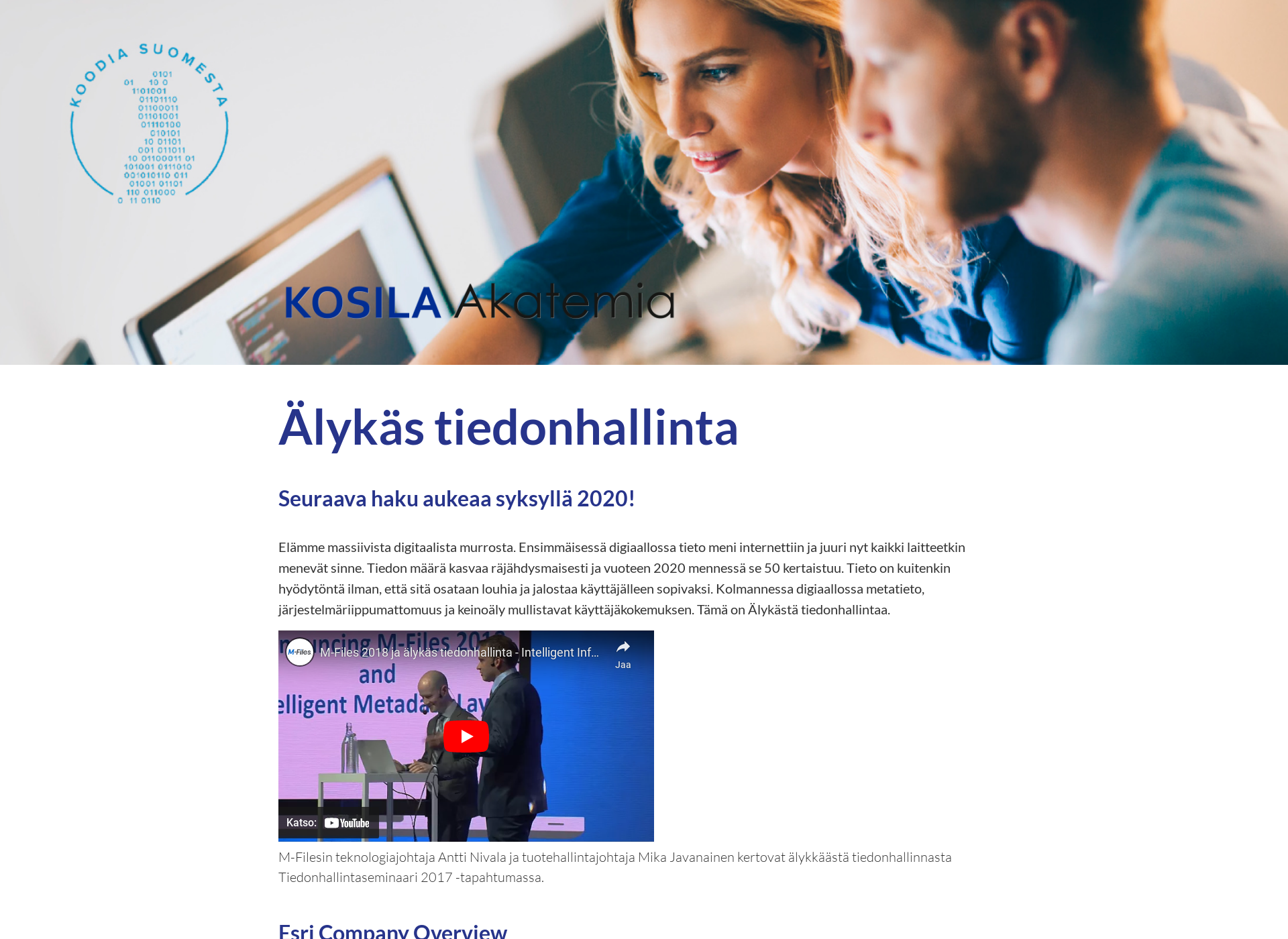 Näyttökuva kosila-akatemia.fi