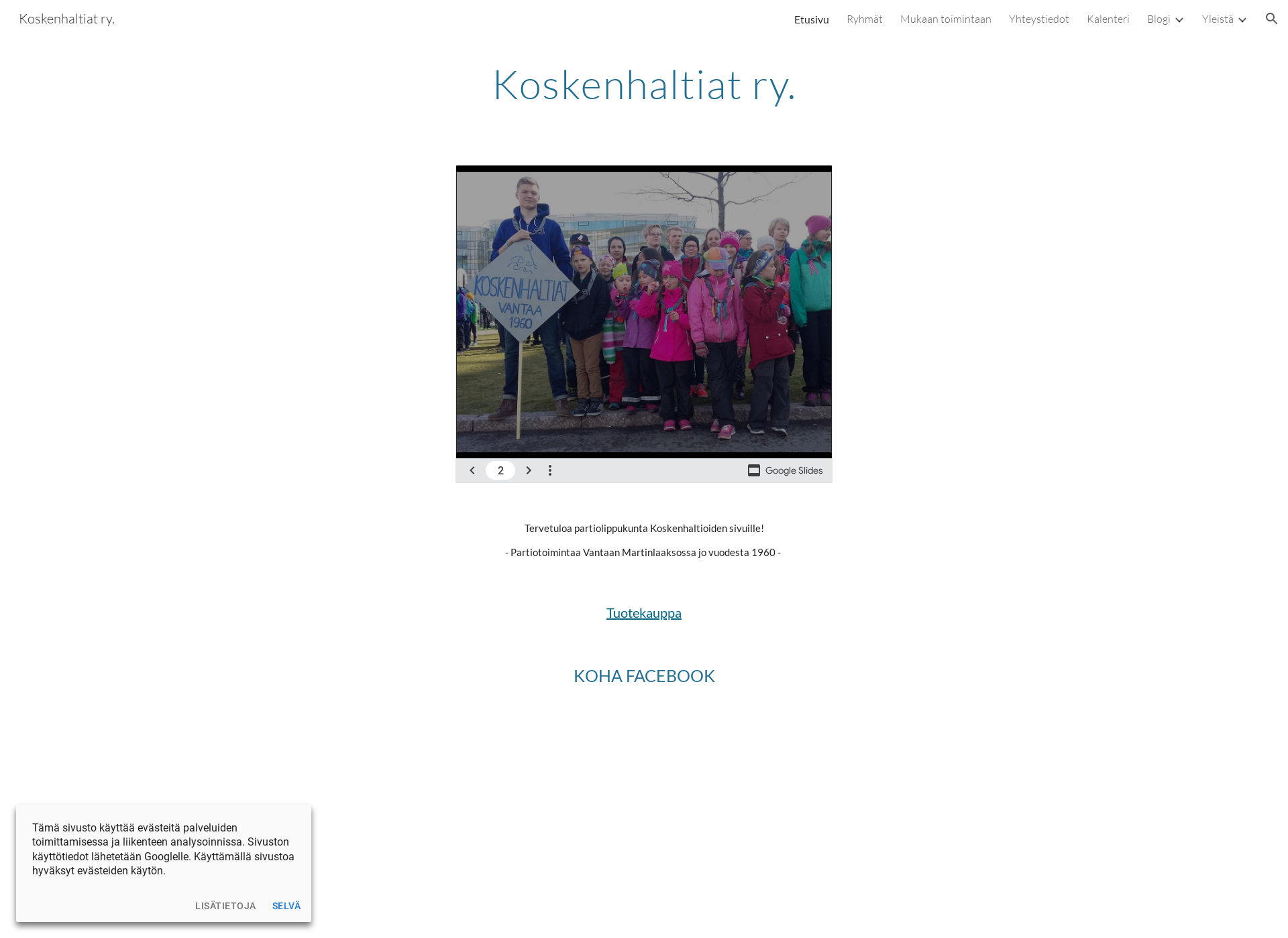 Screenshot for koskenhaltiat.fi