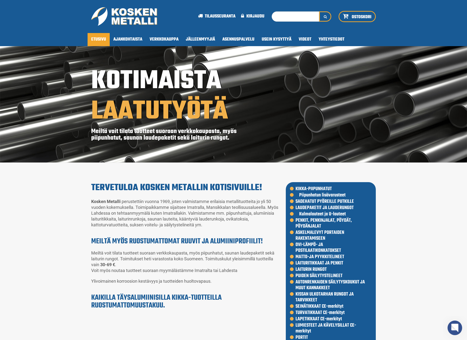 Screenshot for koskenmetalli.fi