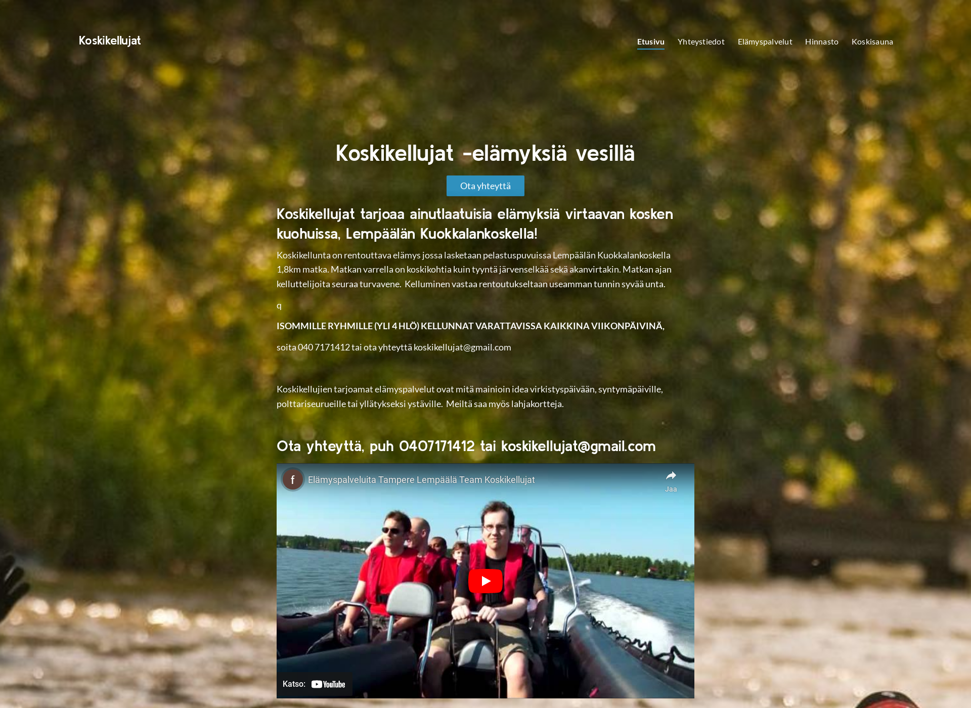 Skärmdump för koskikellujat.fi