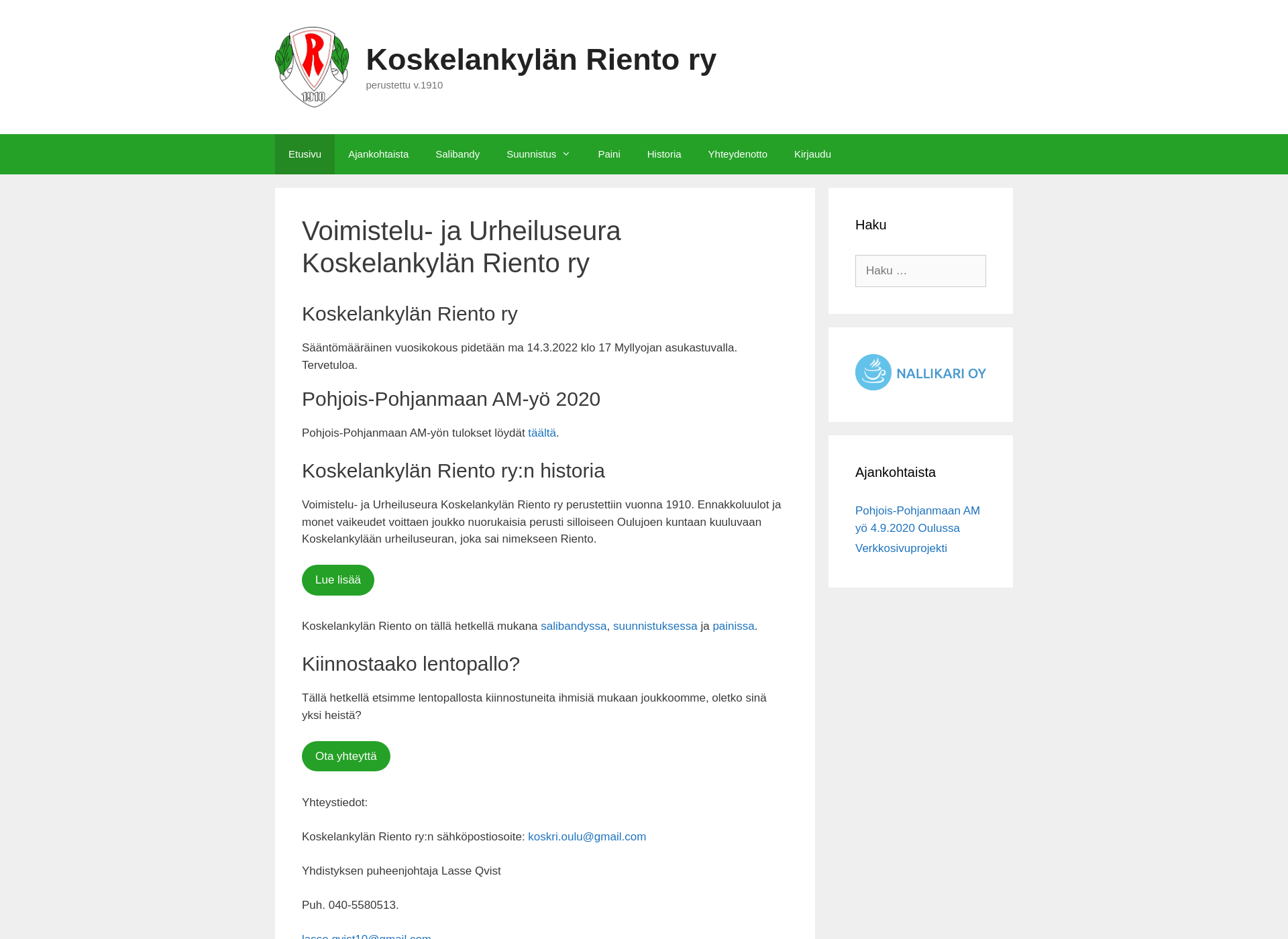 Screenshot for koskri.fi