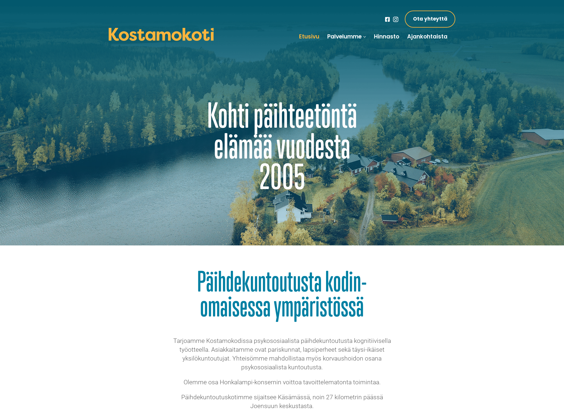 Skärmdump för kostamokodinvieroitus.fi