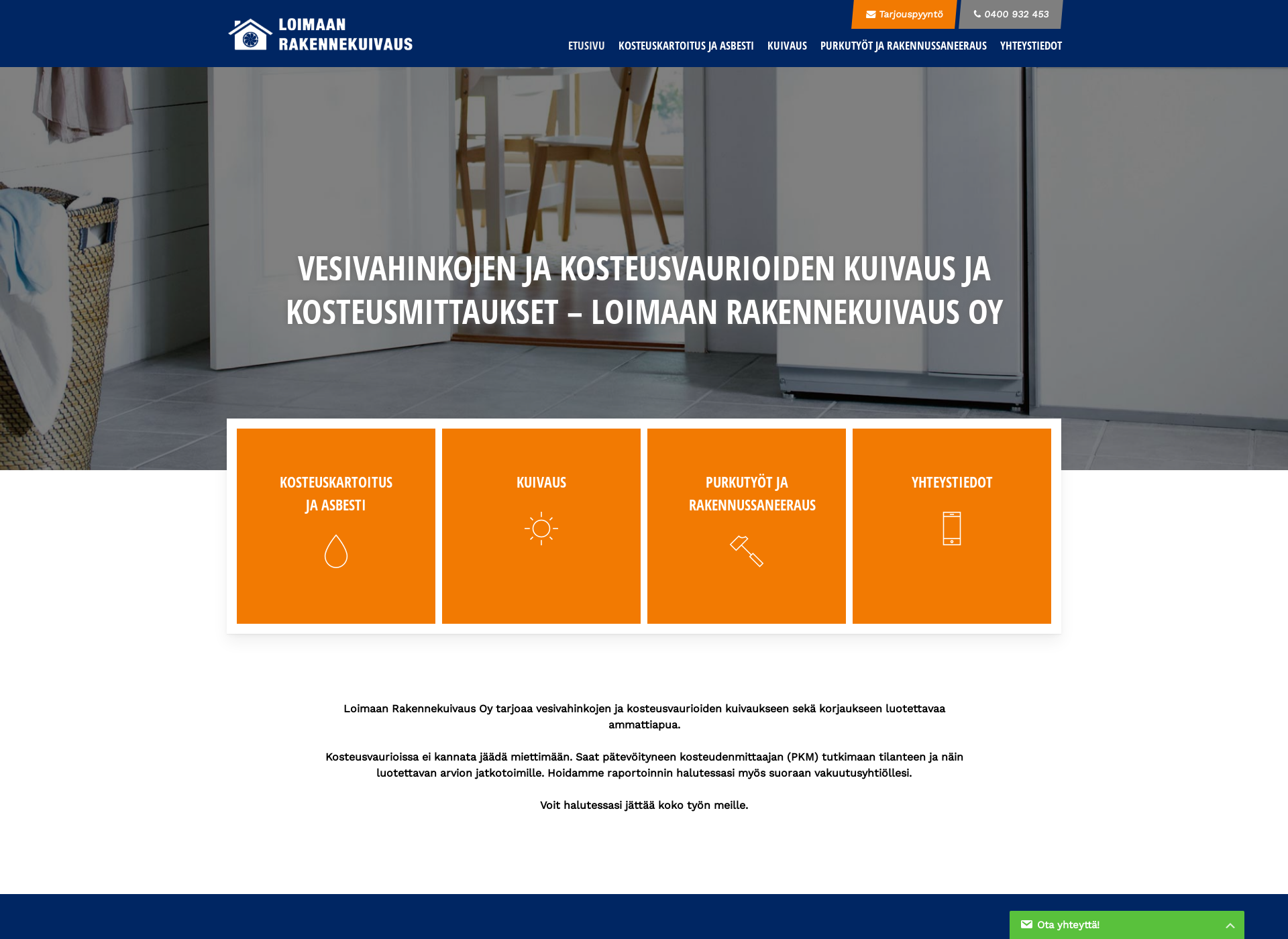 Screenshot for kosteuskartoitus.fi