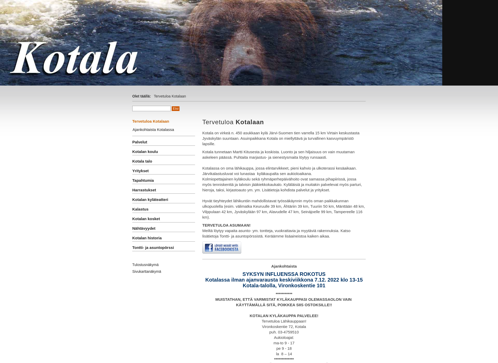 Screenshot for kotala.fi