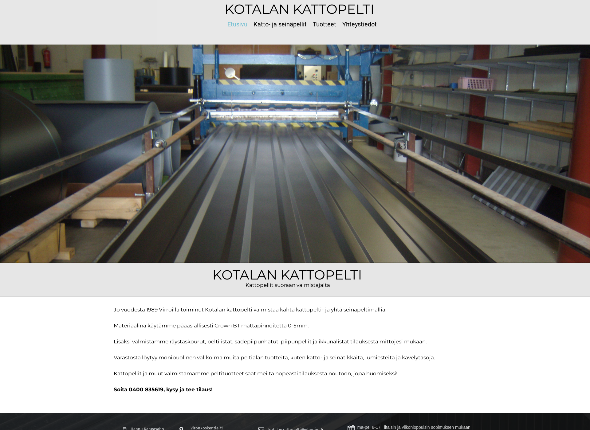 Screenshot for kotalankattopelti.fi