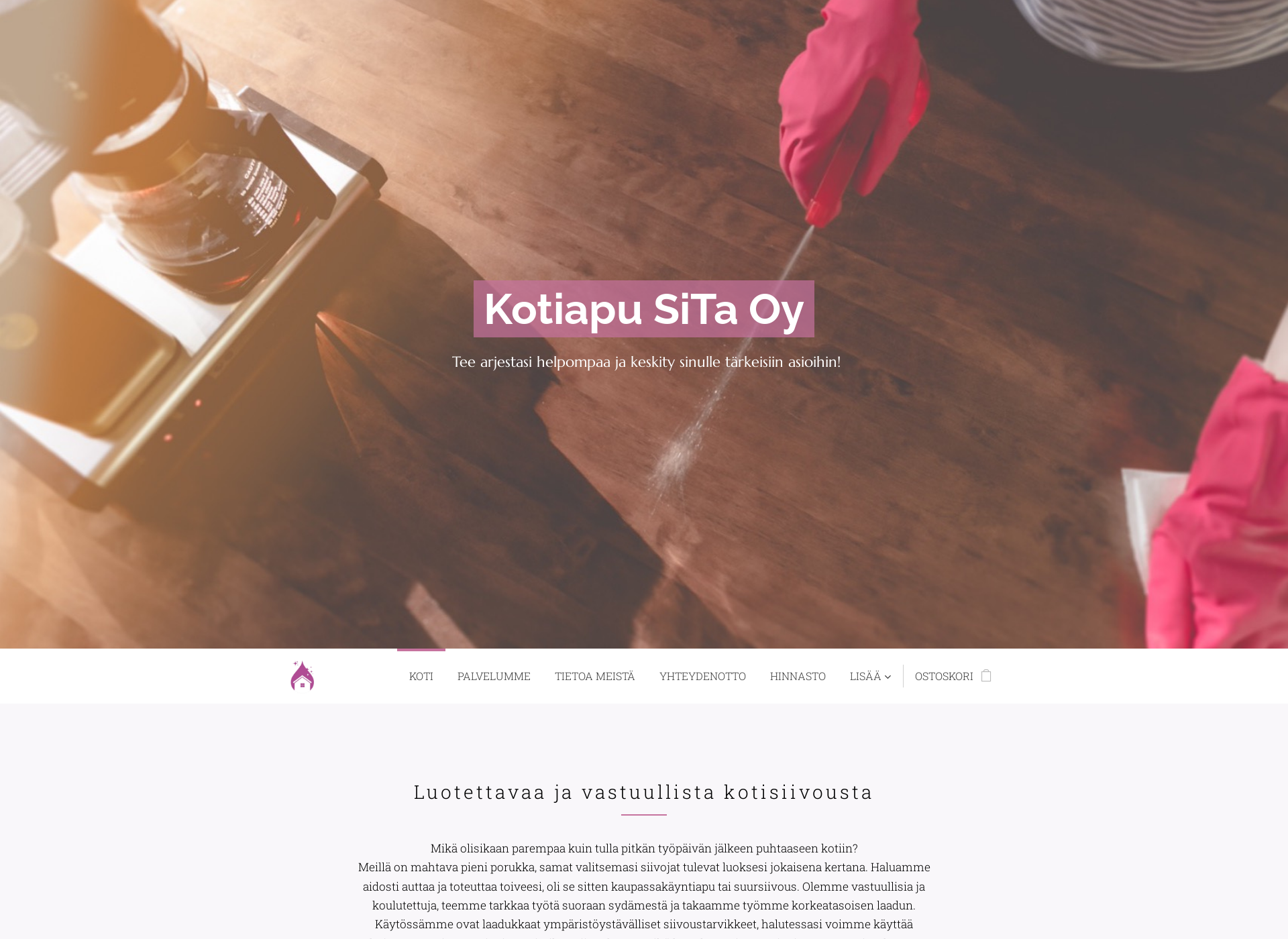 Skärmdump för kotiapusita.fi
