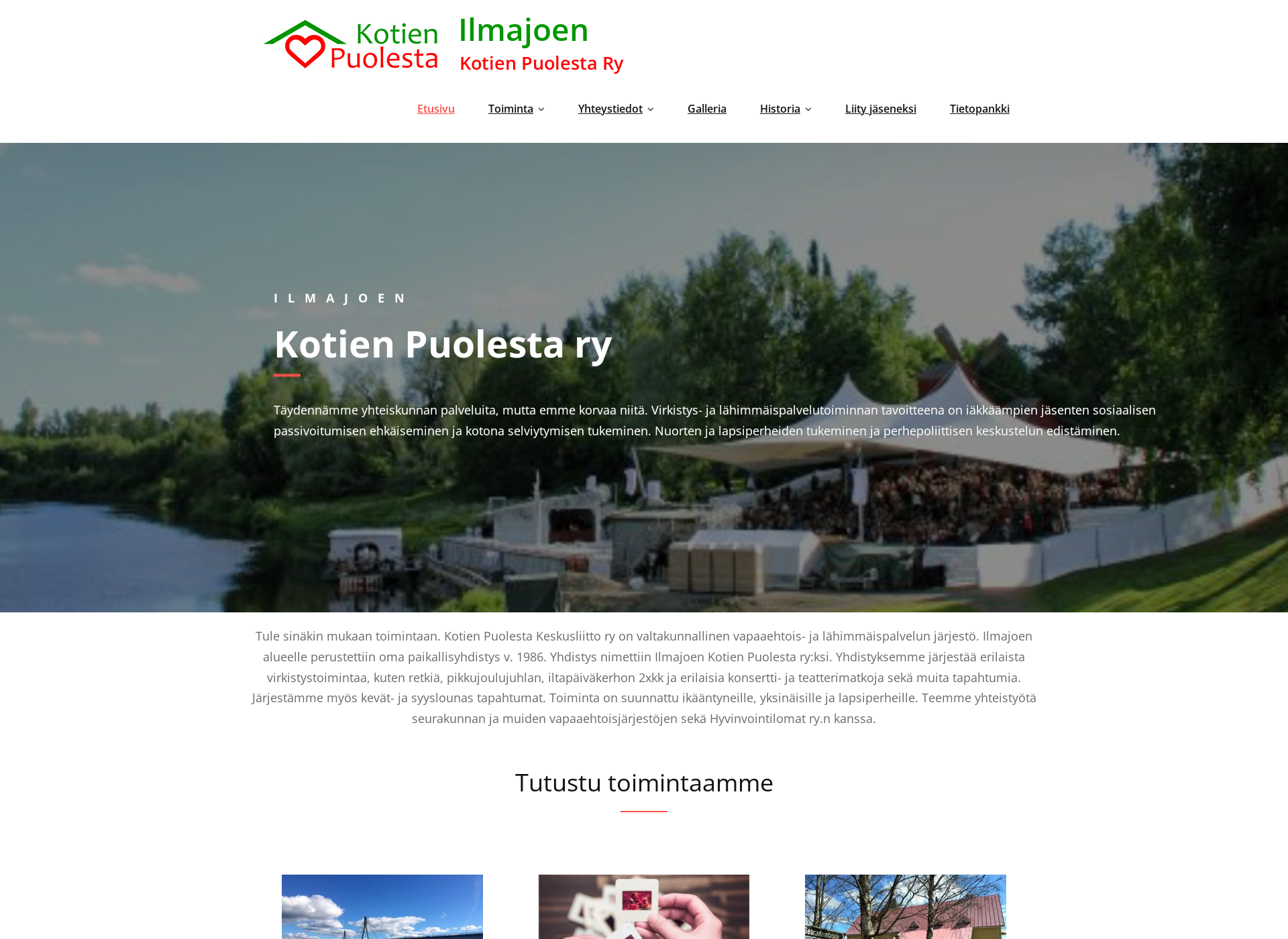 Screenshot for kotienpuolestailmajoki.fi
