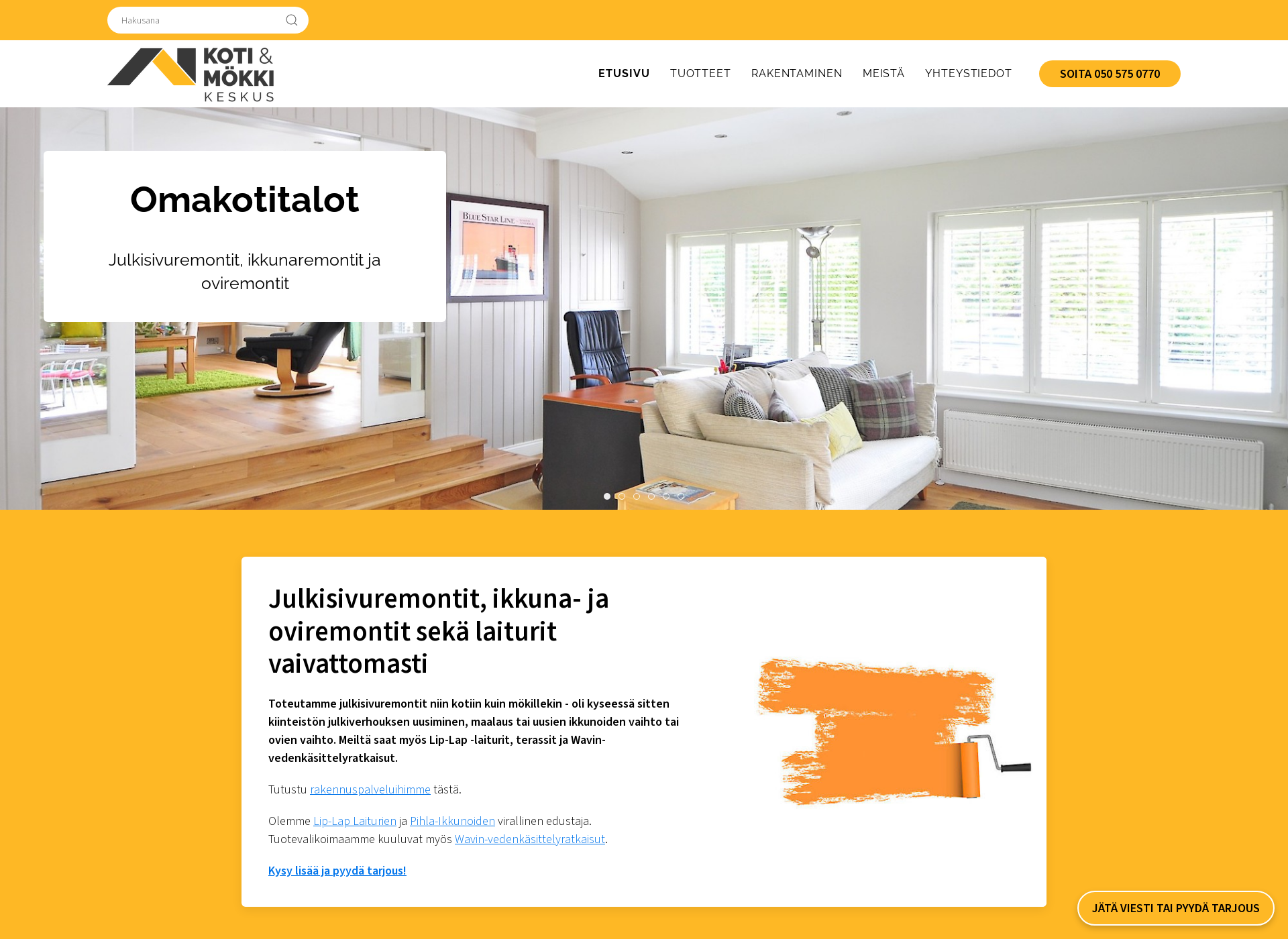 Skärmdump för kotijamokkikeskus.fi