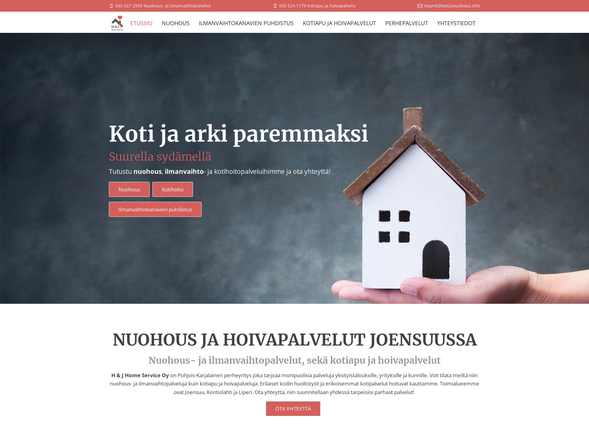 Skärmdump för kotijanuohous.fi