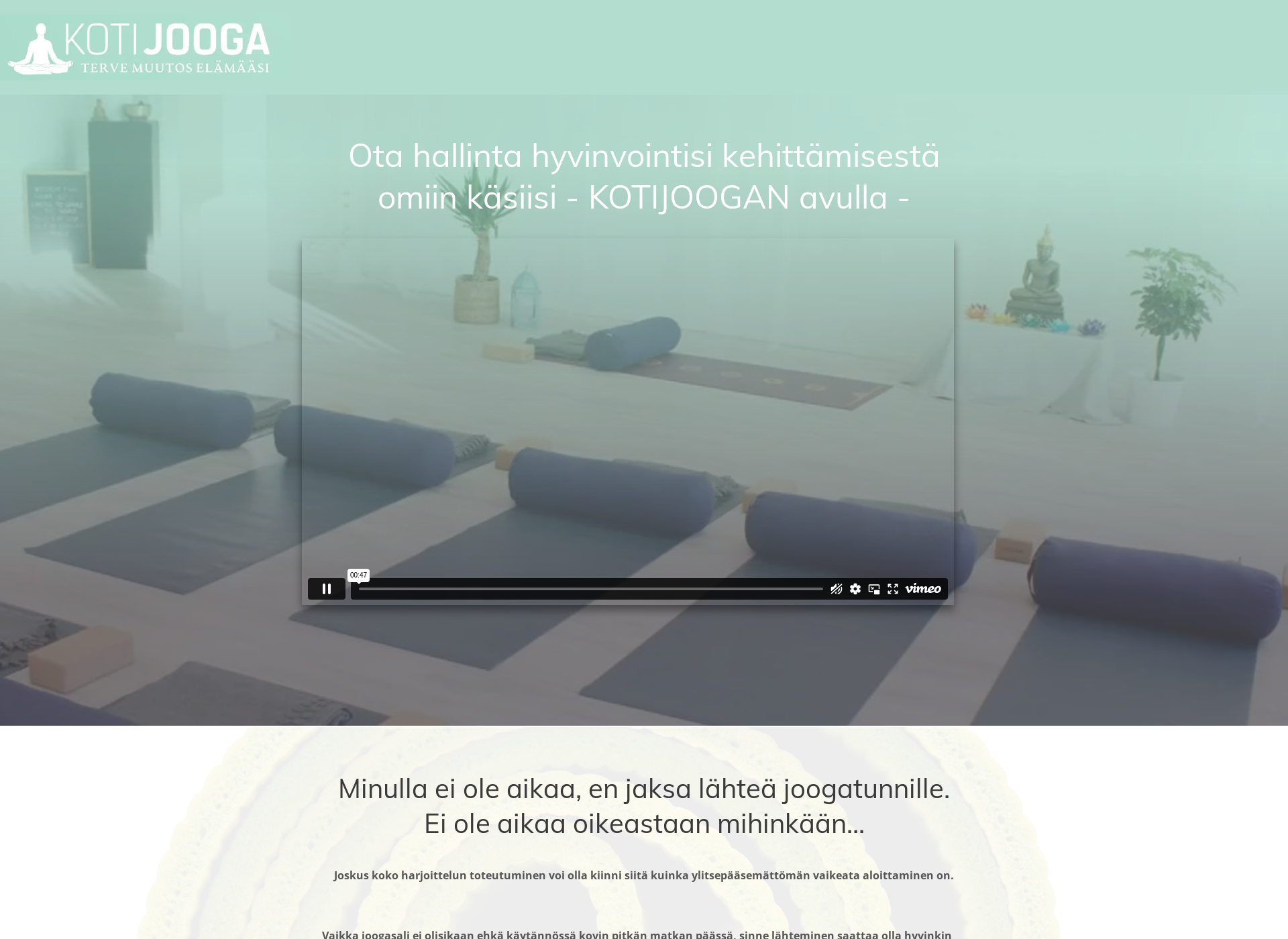 Skärmdump för kotijooga.fi