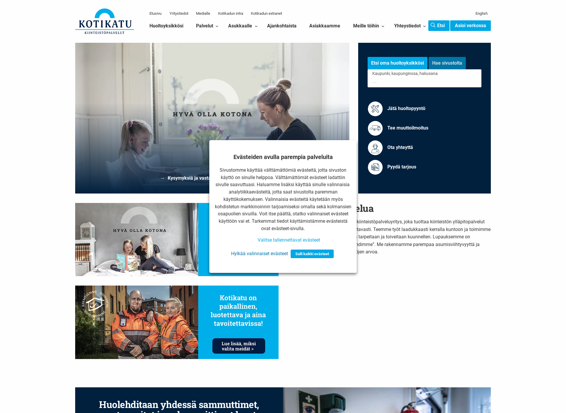 Screenshot for kotikatukiinteistopalvelu.fi