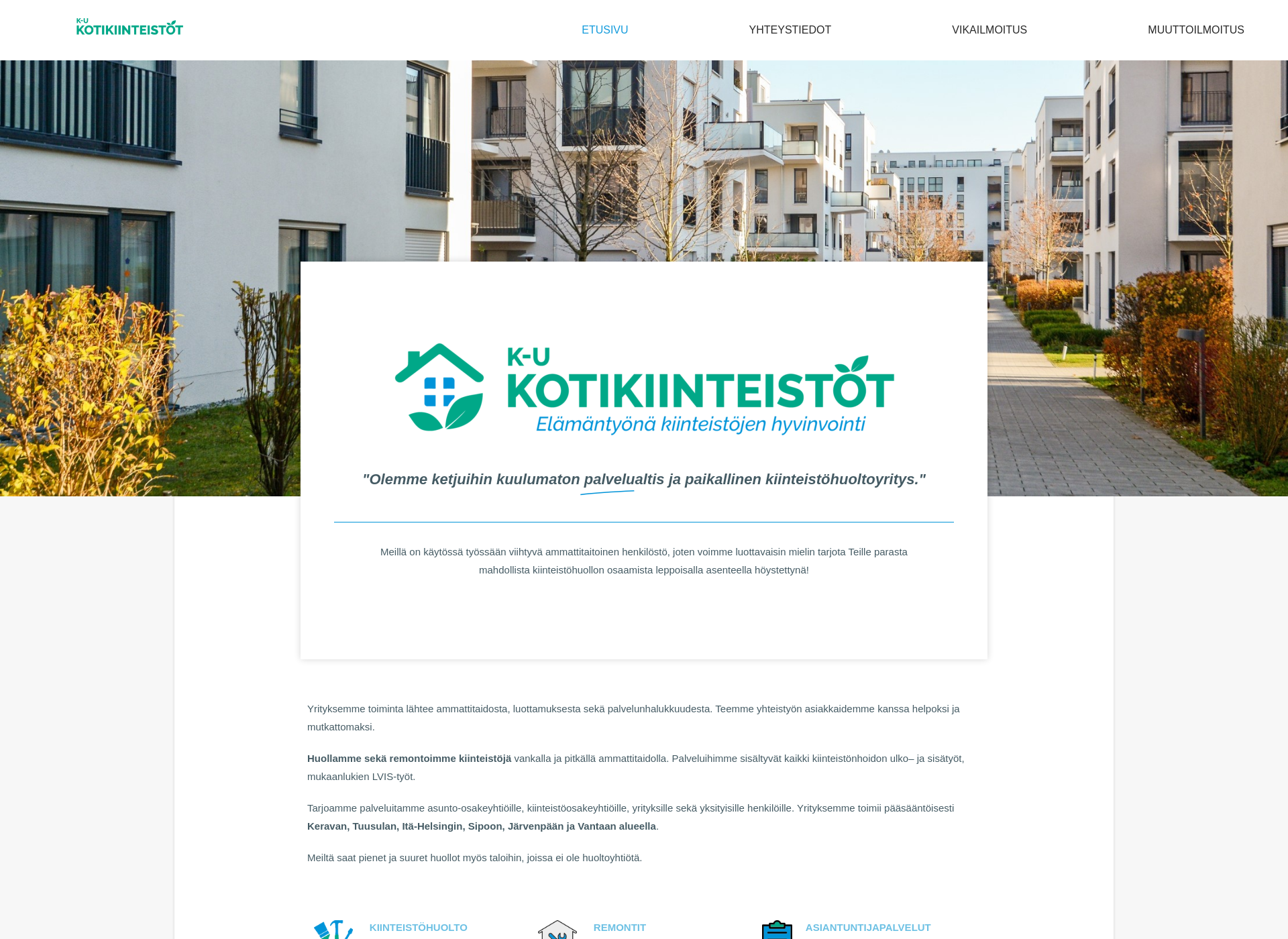 Screenshot for kotikiinteistöt.fi