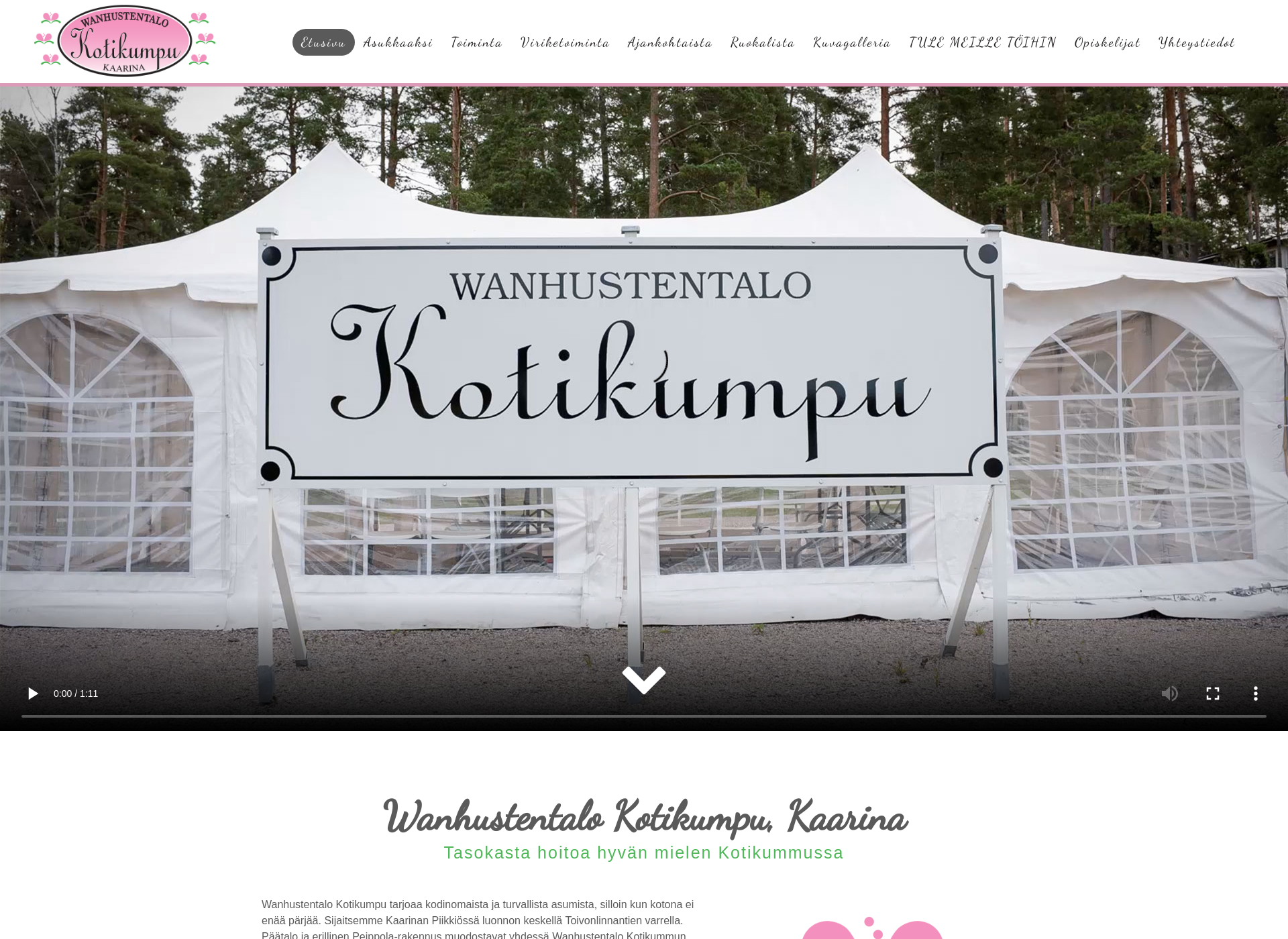 Skärmdump för kotikumpu.fi