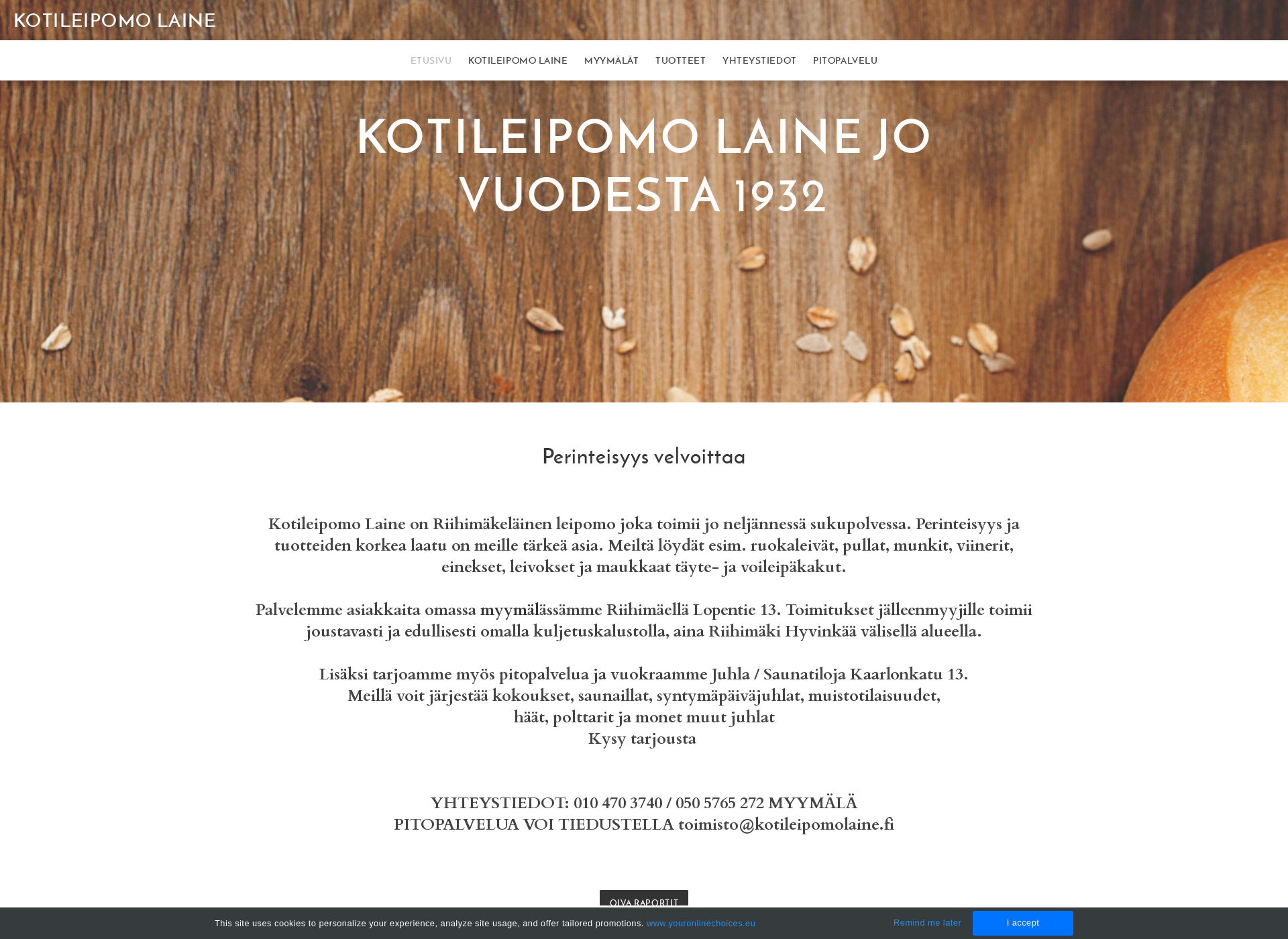 Screenshot for kotileipomolaine.fi