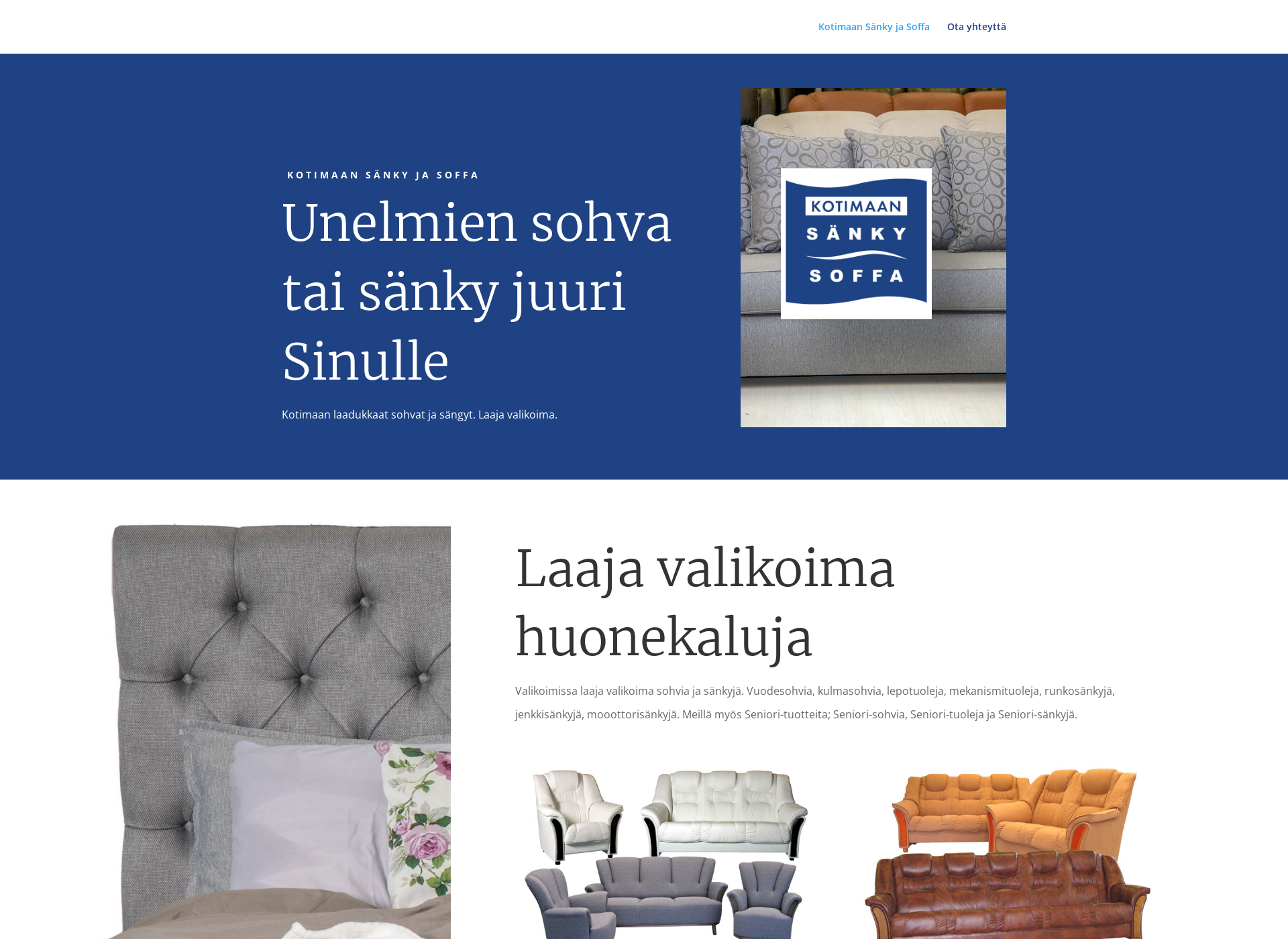Skärmdump för kotimaansankyjasoffa.fi