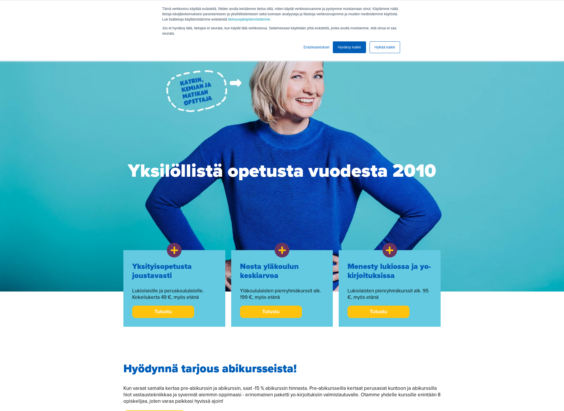 Skärmdump för kotiope.fi
