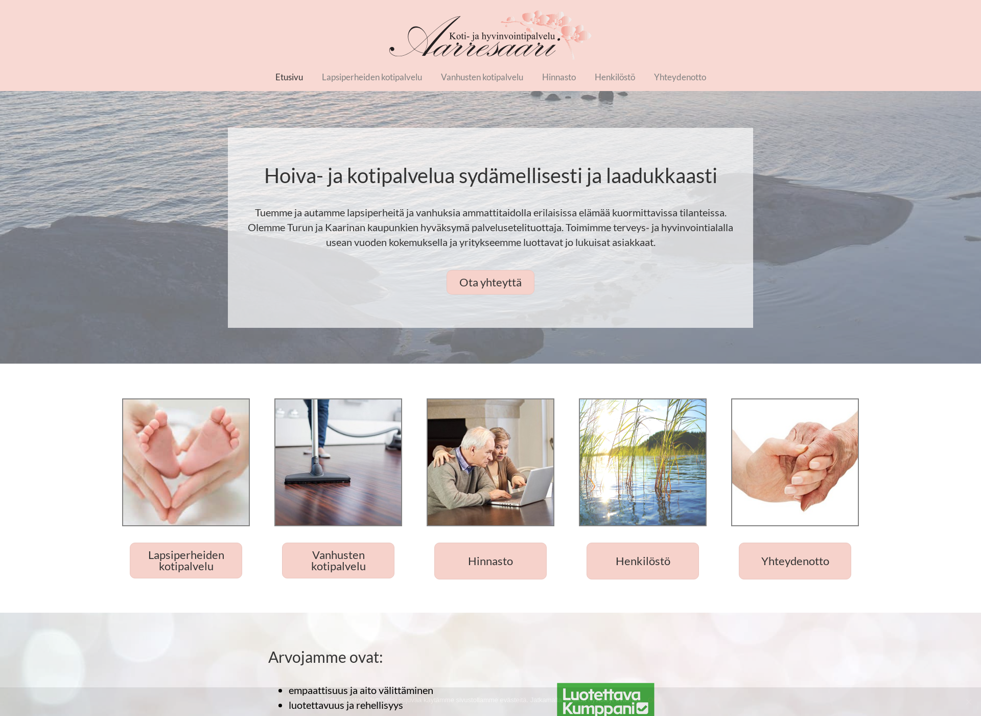 Screenshot for kotipalveluaarresaari.fi