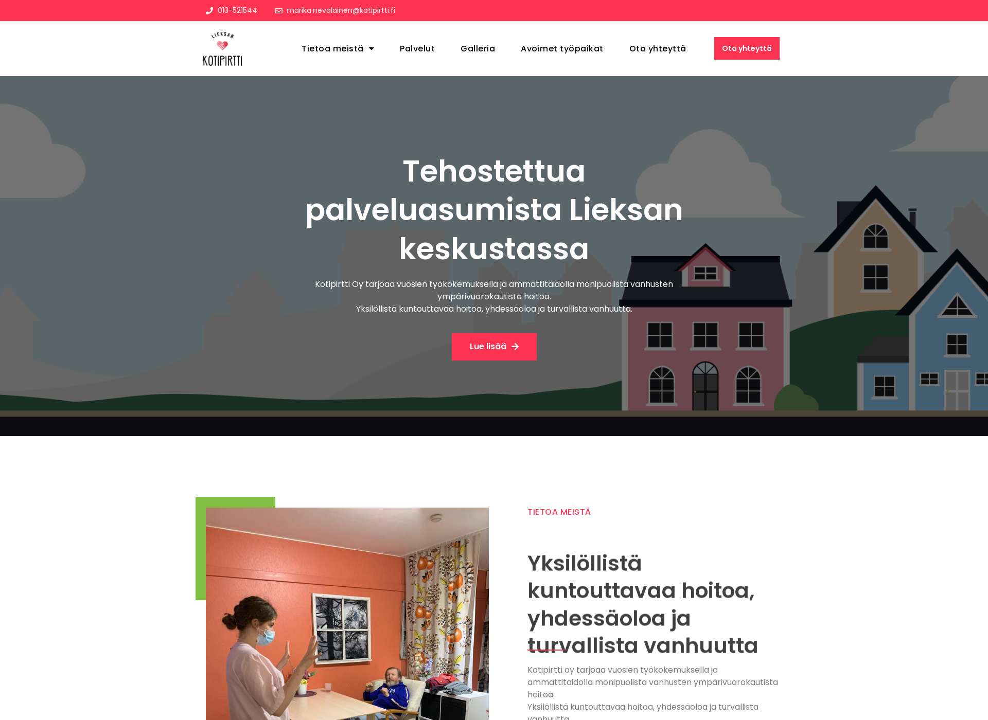 Skärmdump för kotipirtti.fi