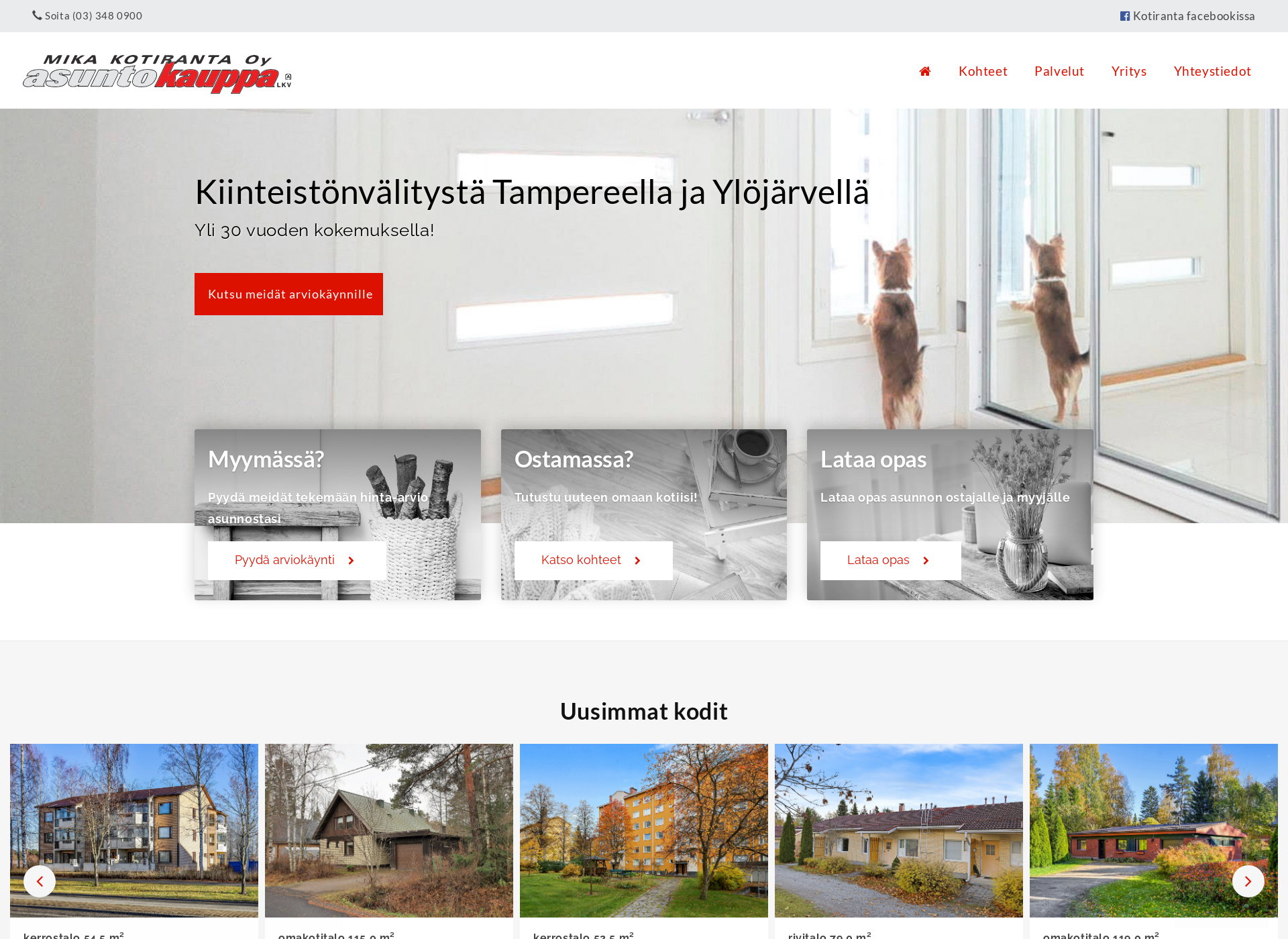 Screenshot for kotirantalkv.fi