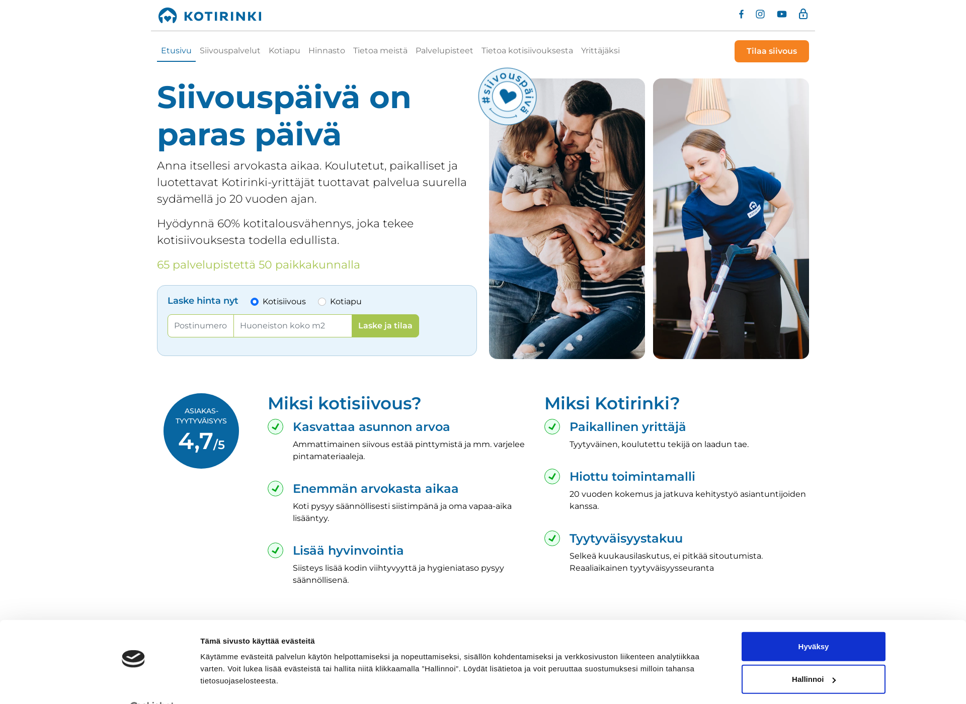 Screenshot for kotirinki.fi