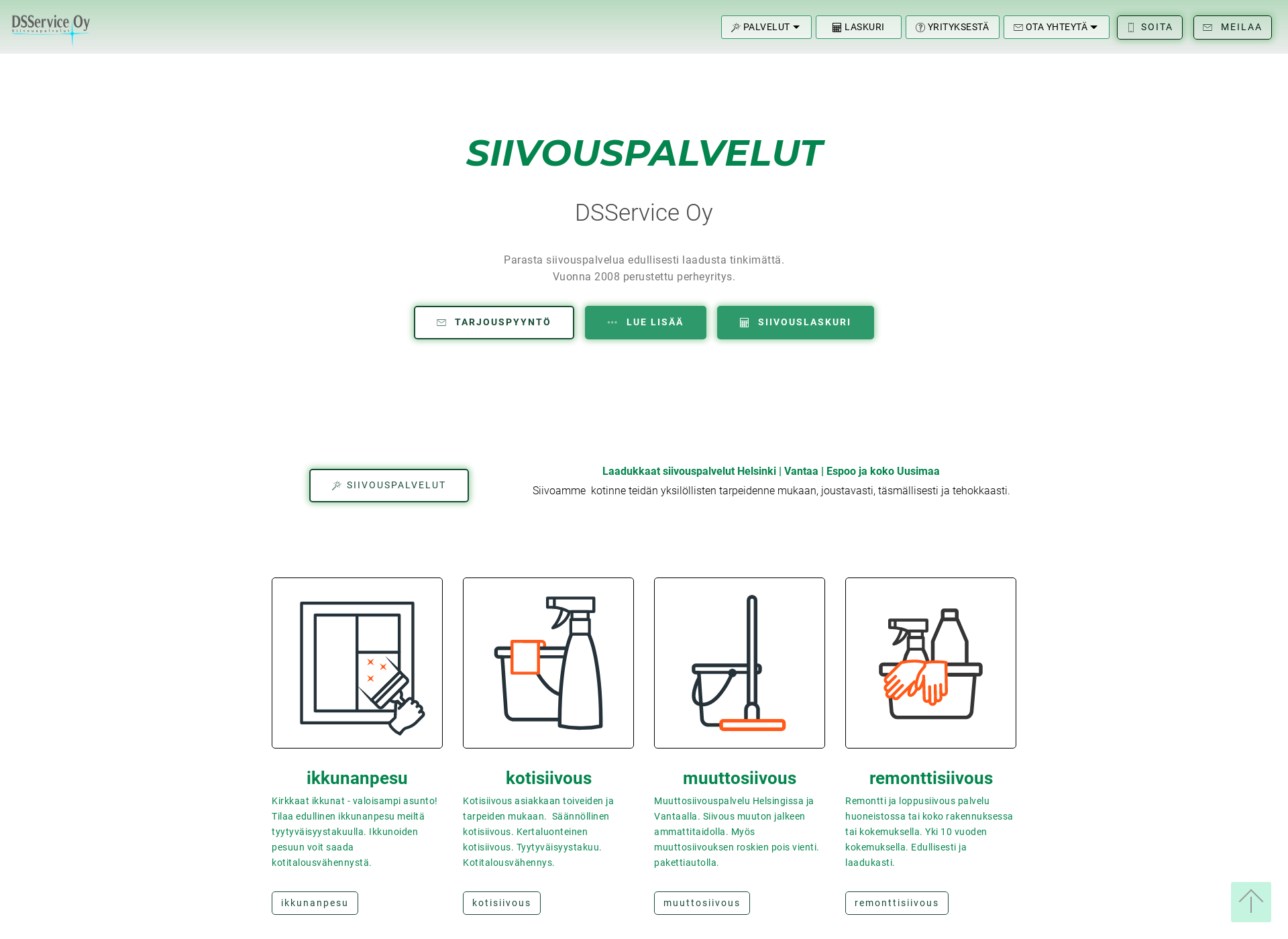 Screenshot for kotisiivooja-vantaa.fi
