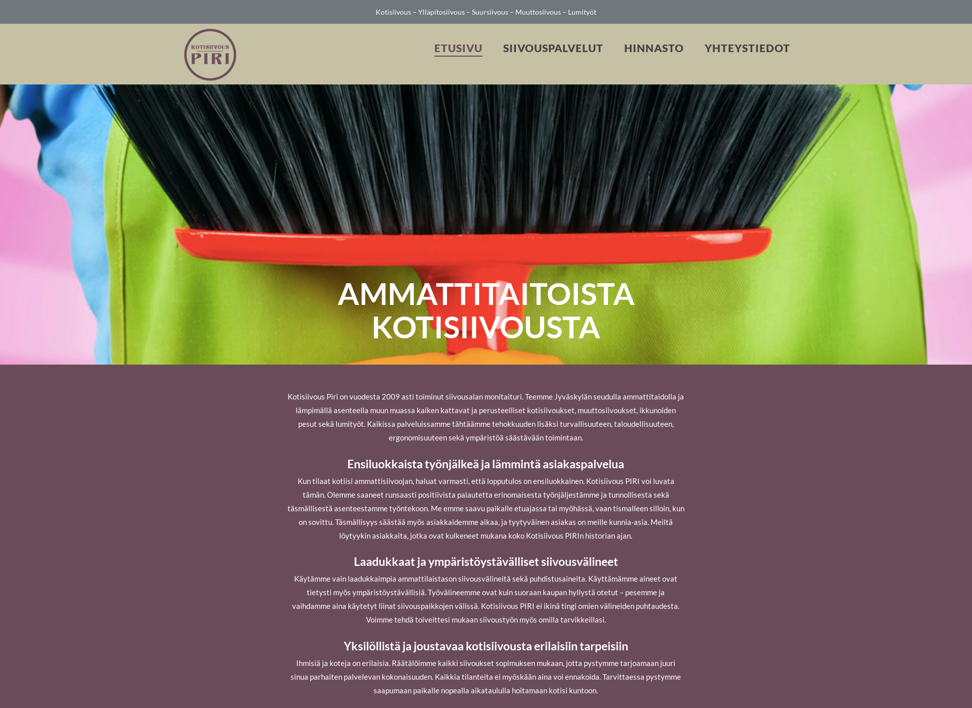 Screenshot for kotisiivouspiri.fi