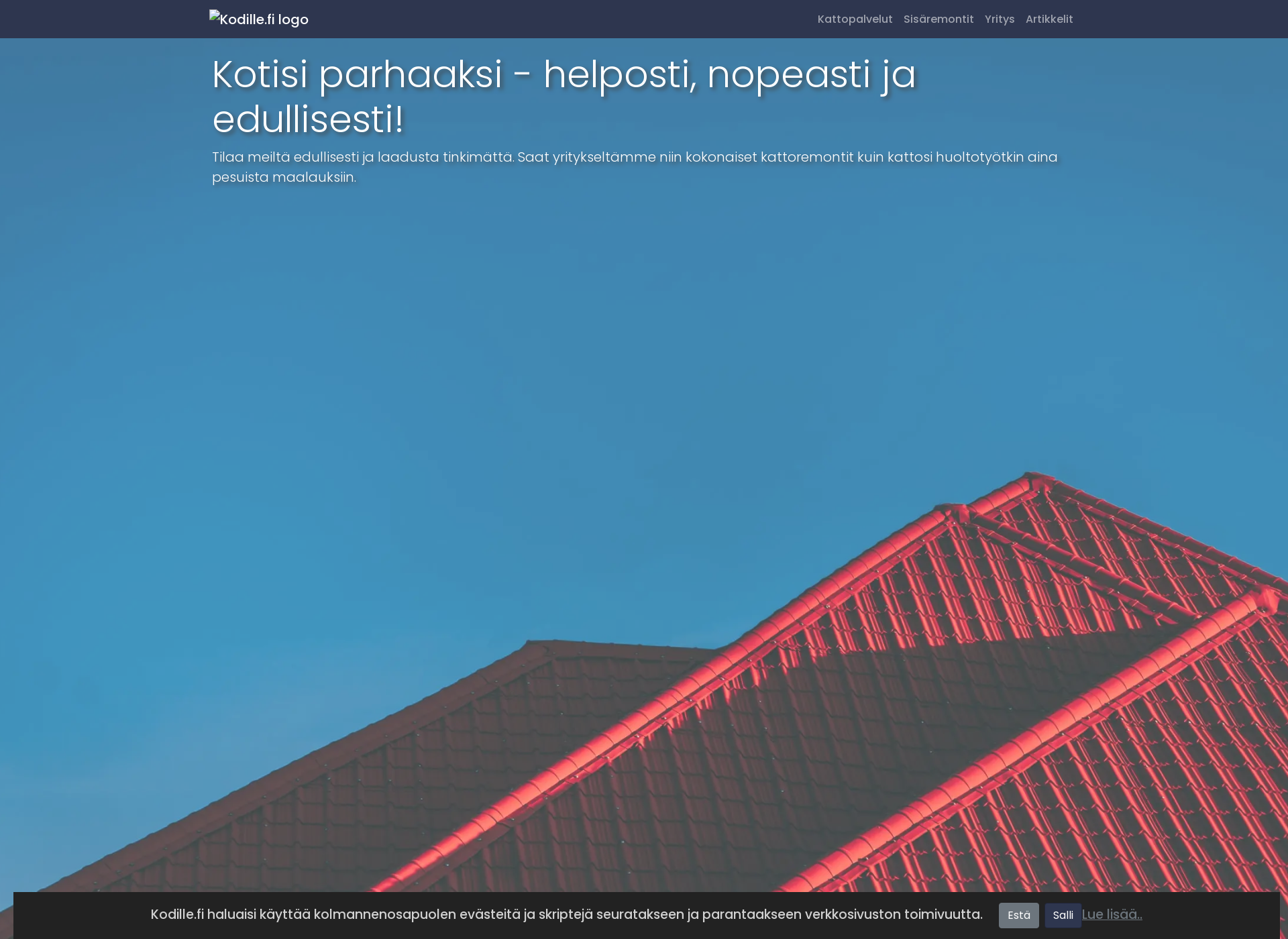 Skärmdump för kotisiparhaaksi.fi