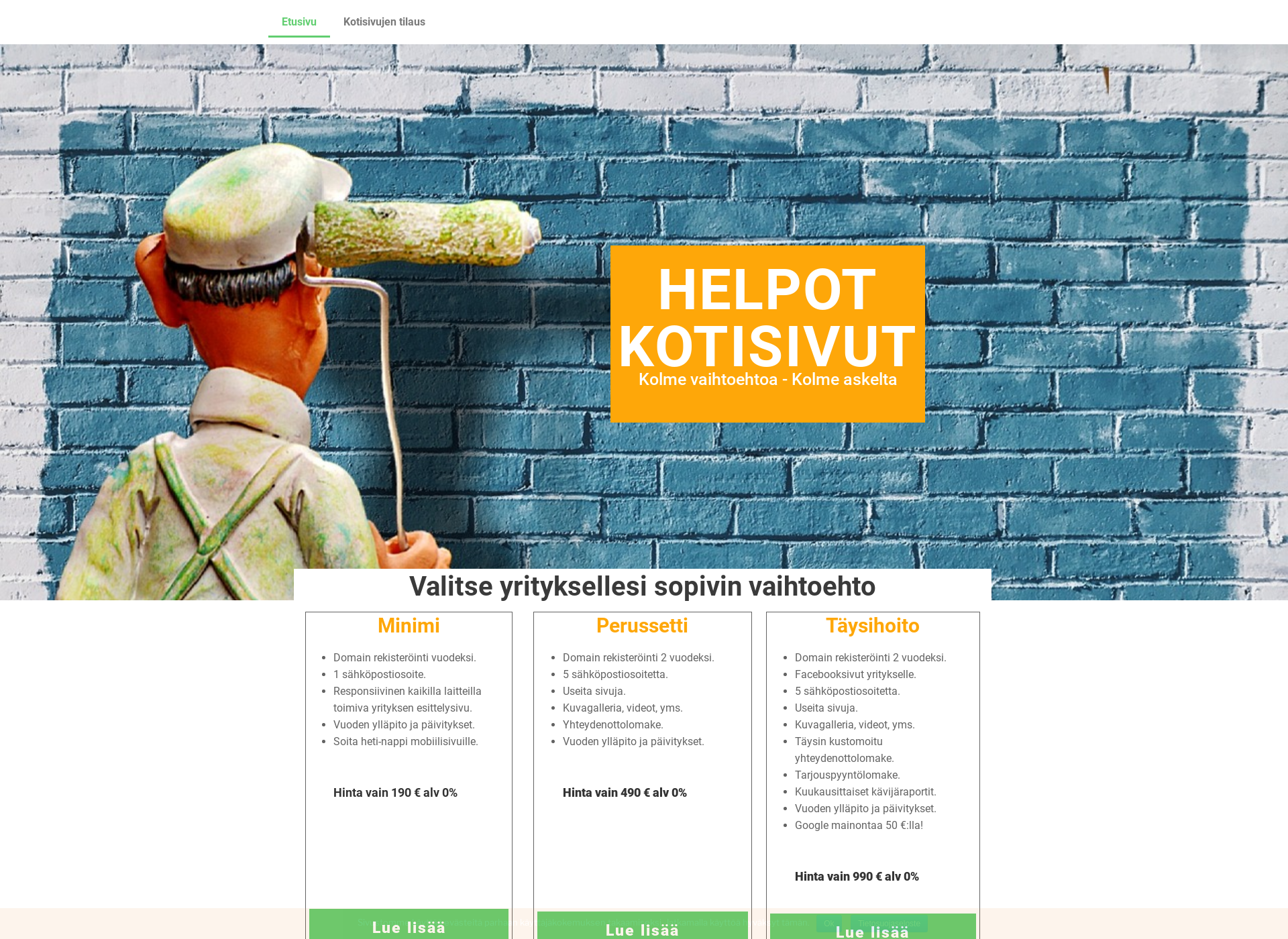 Screenshot for kotisivut123.fi