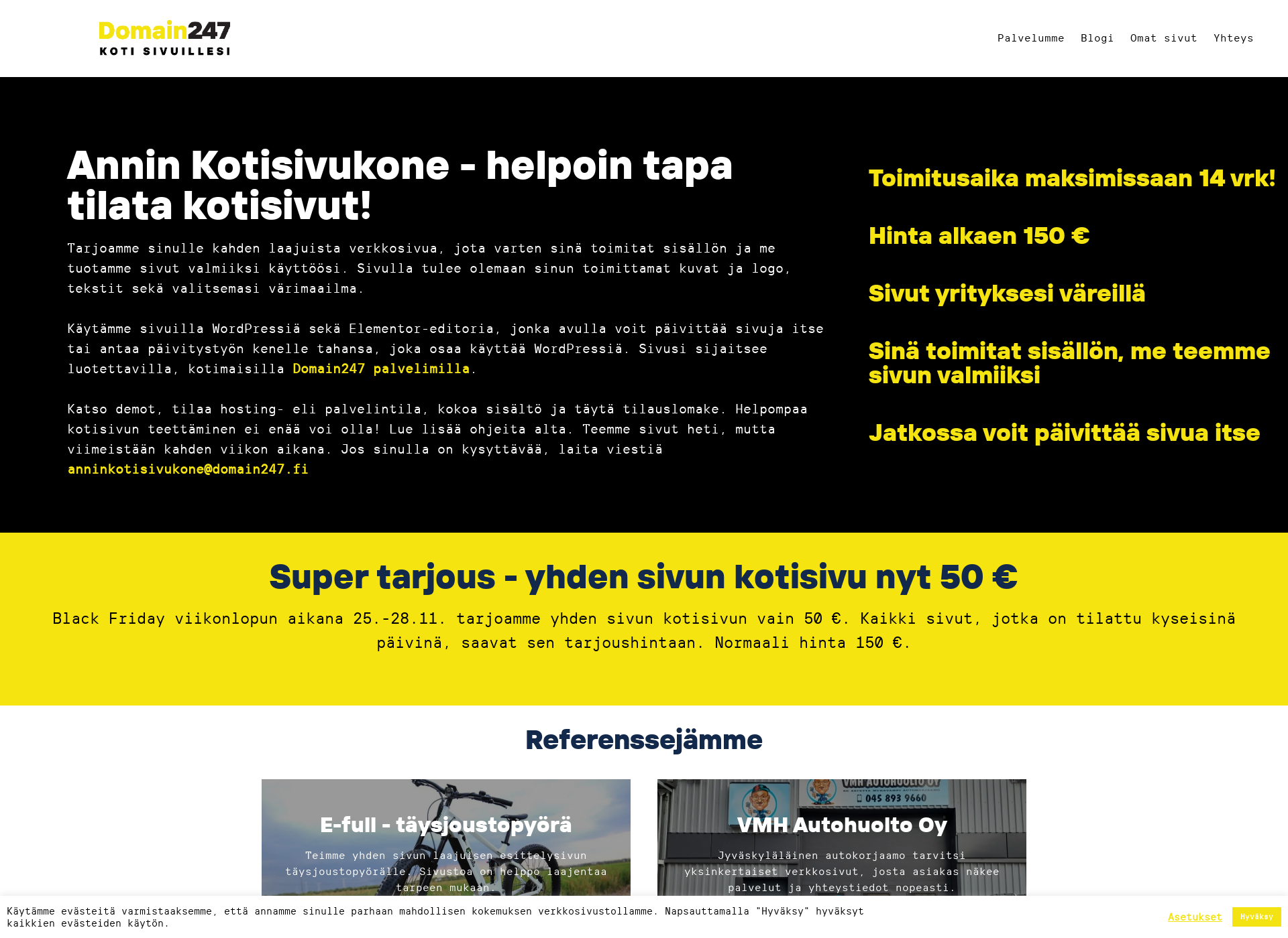 Skärmdump för kotisivut247.fi