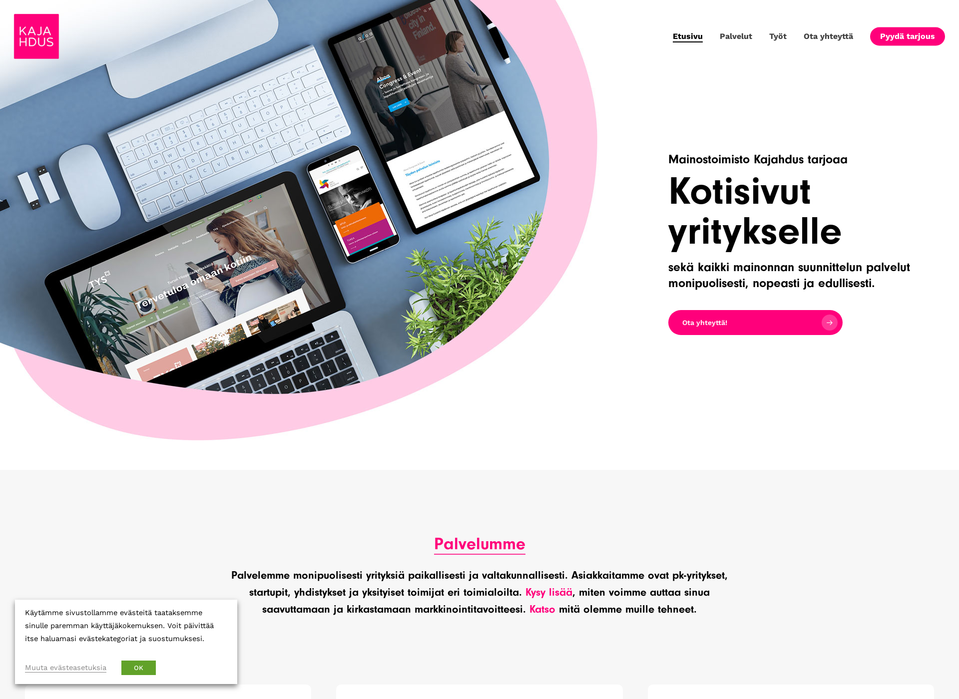 Screenshot for kotisivuttampere.fi
