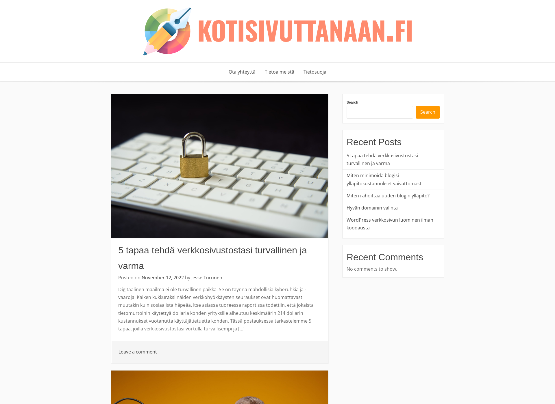 Screenshot for kotisivuttanaan.fi
