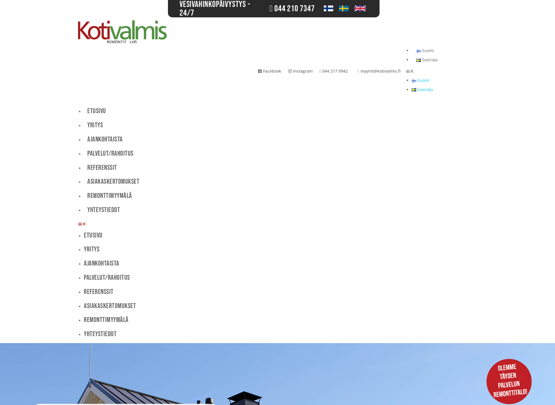 Screenshot for kotivalmis.fi